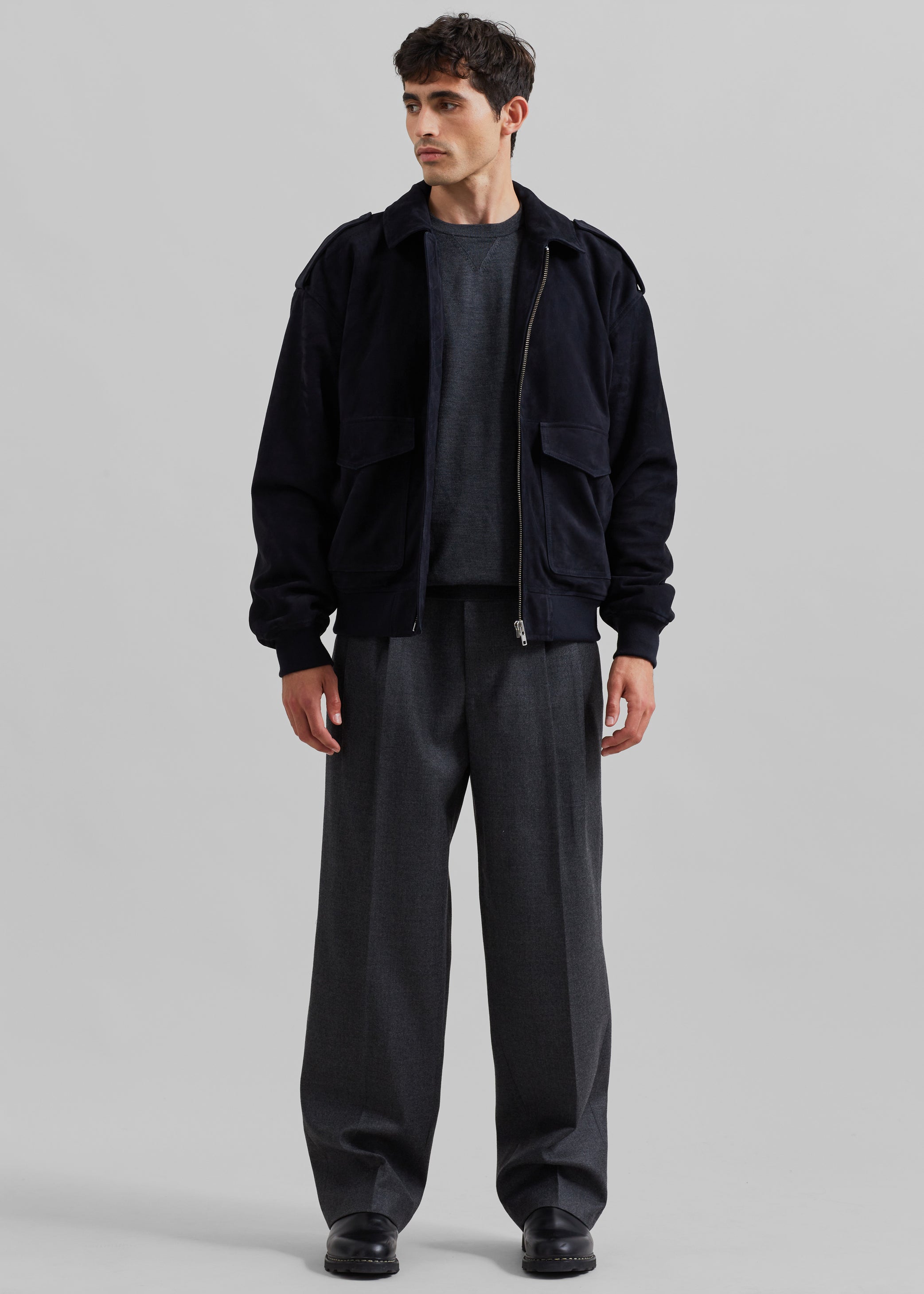 Shop the look image for Viper Suede Jacket - Navy