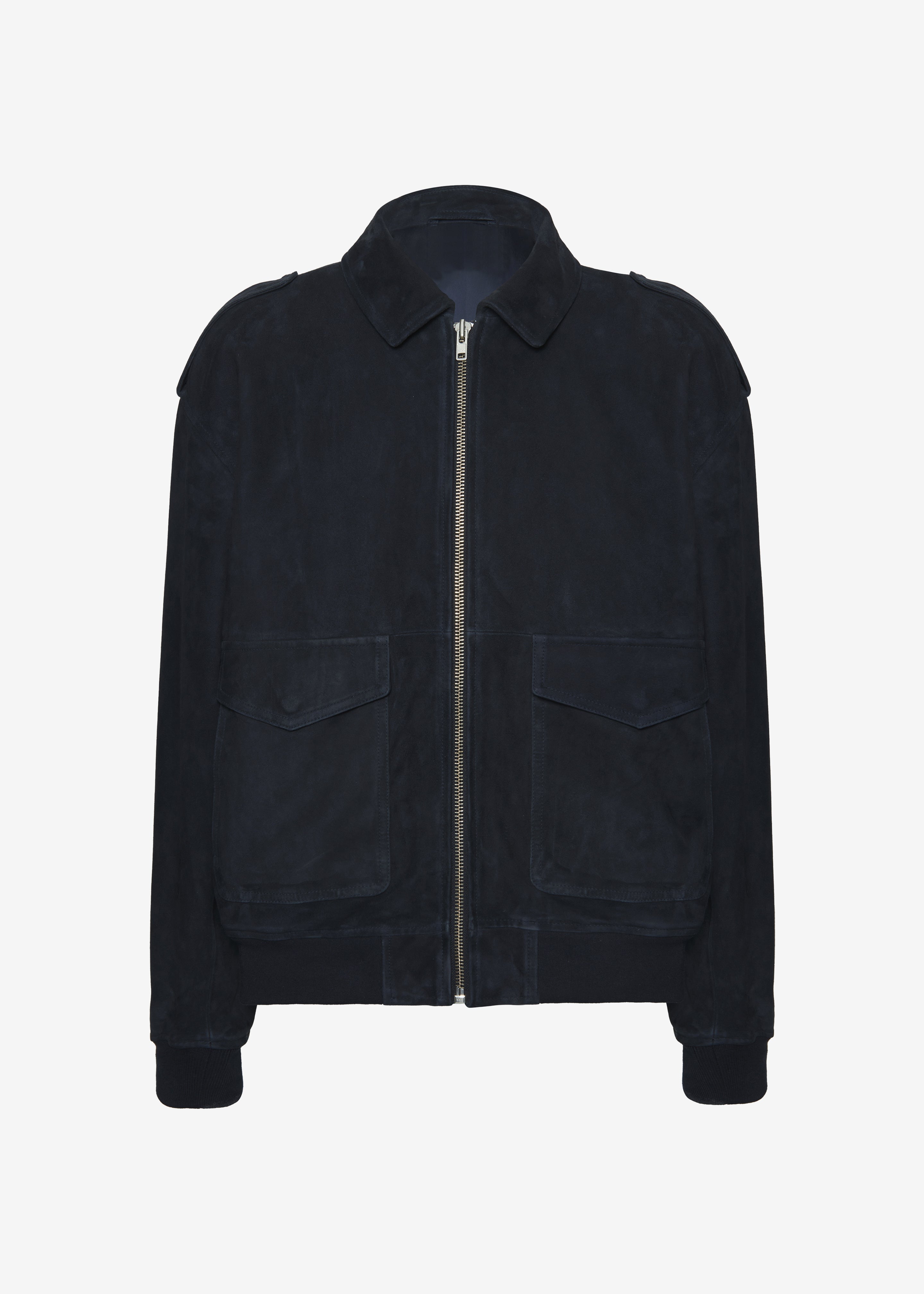 Viper Suede Jacket - Navy - 8