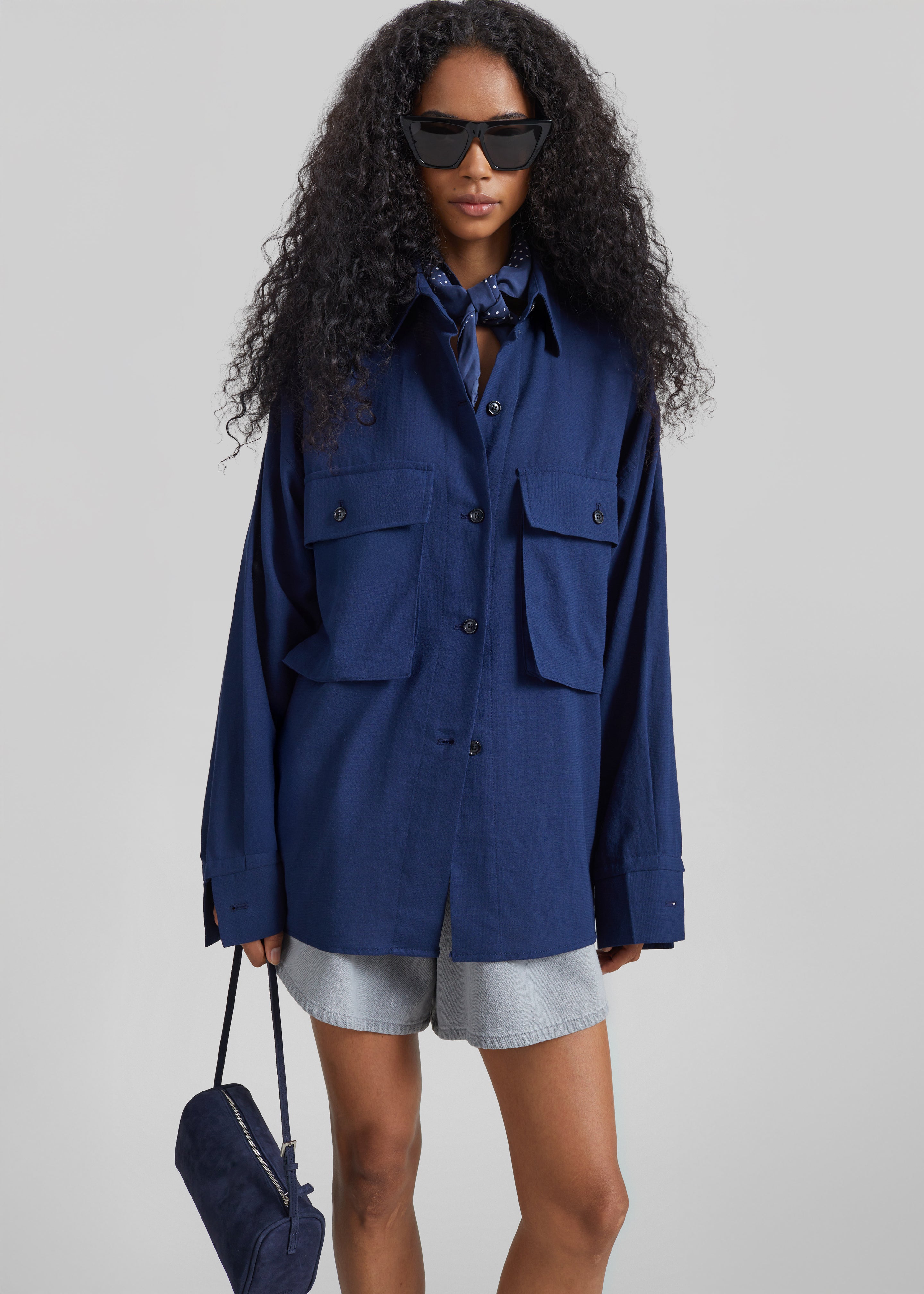 Vito Utility Shirt - Navy - 1