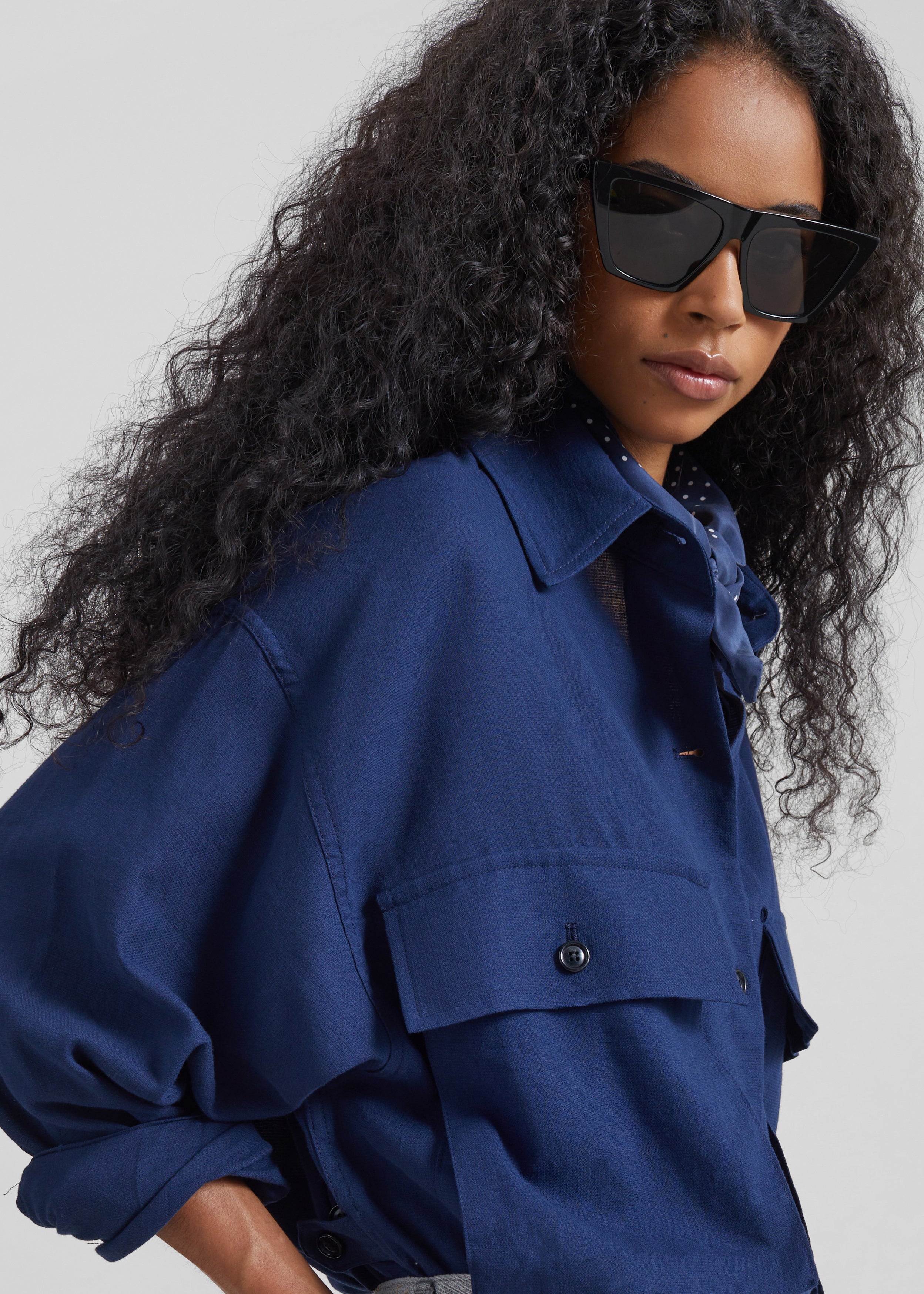 Vito Utility Shirt - Navy - 3
