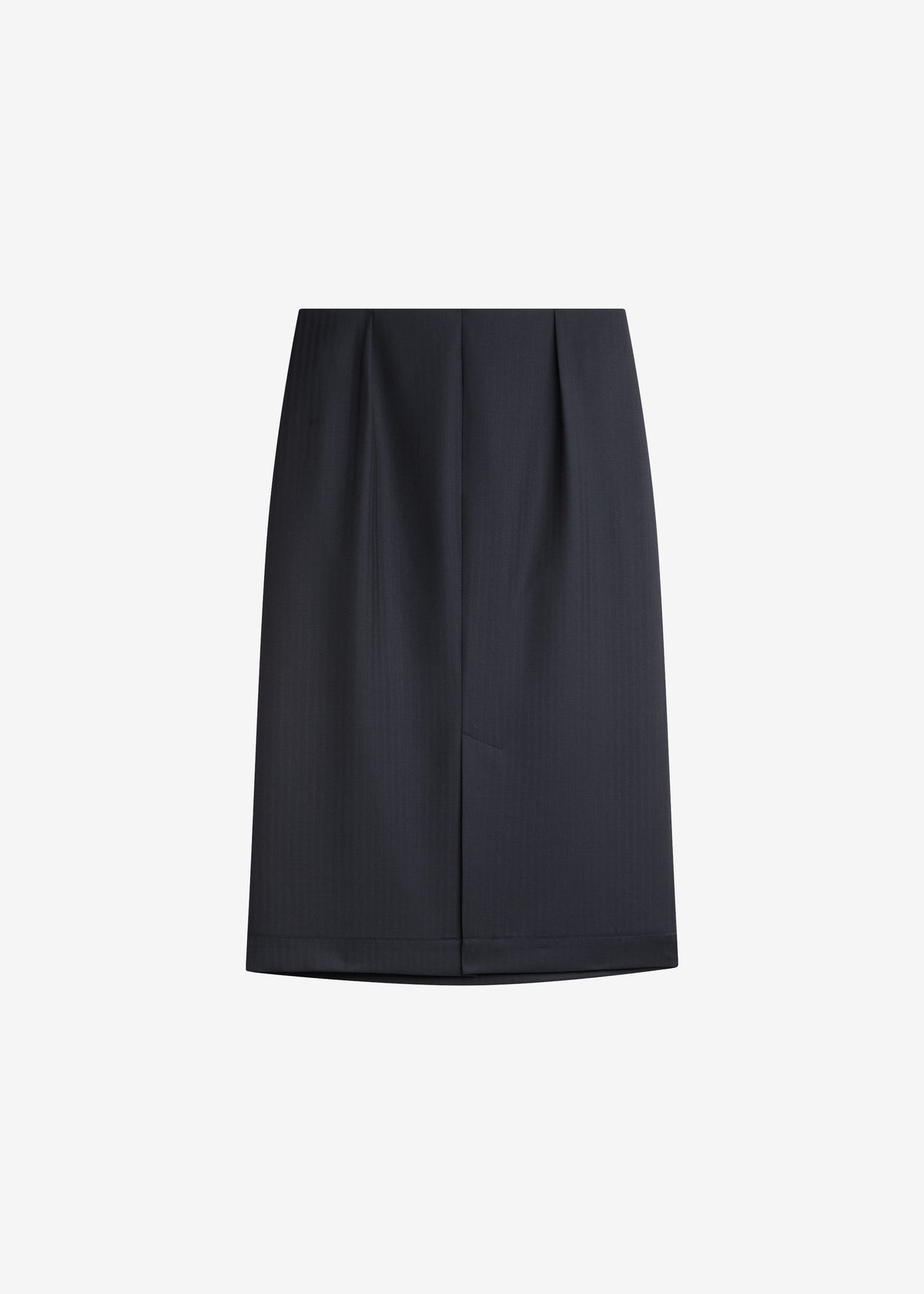 Gonna midi sartoriale Viviana con motivo chevron - Nero