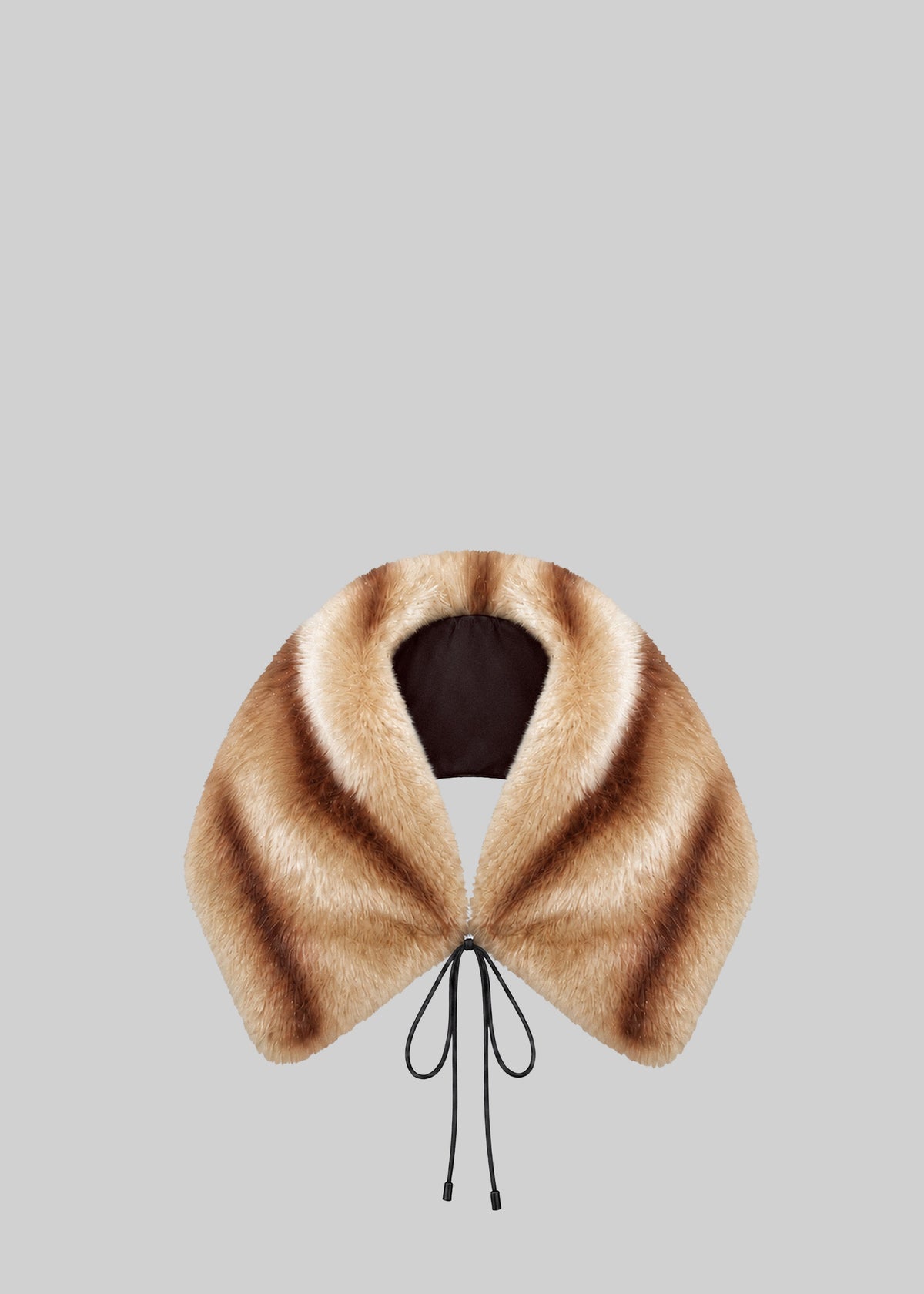Vivien Faux Fur Scarf - Beige/Brown