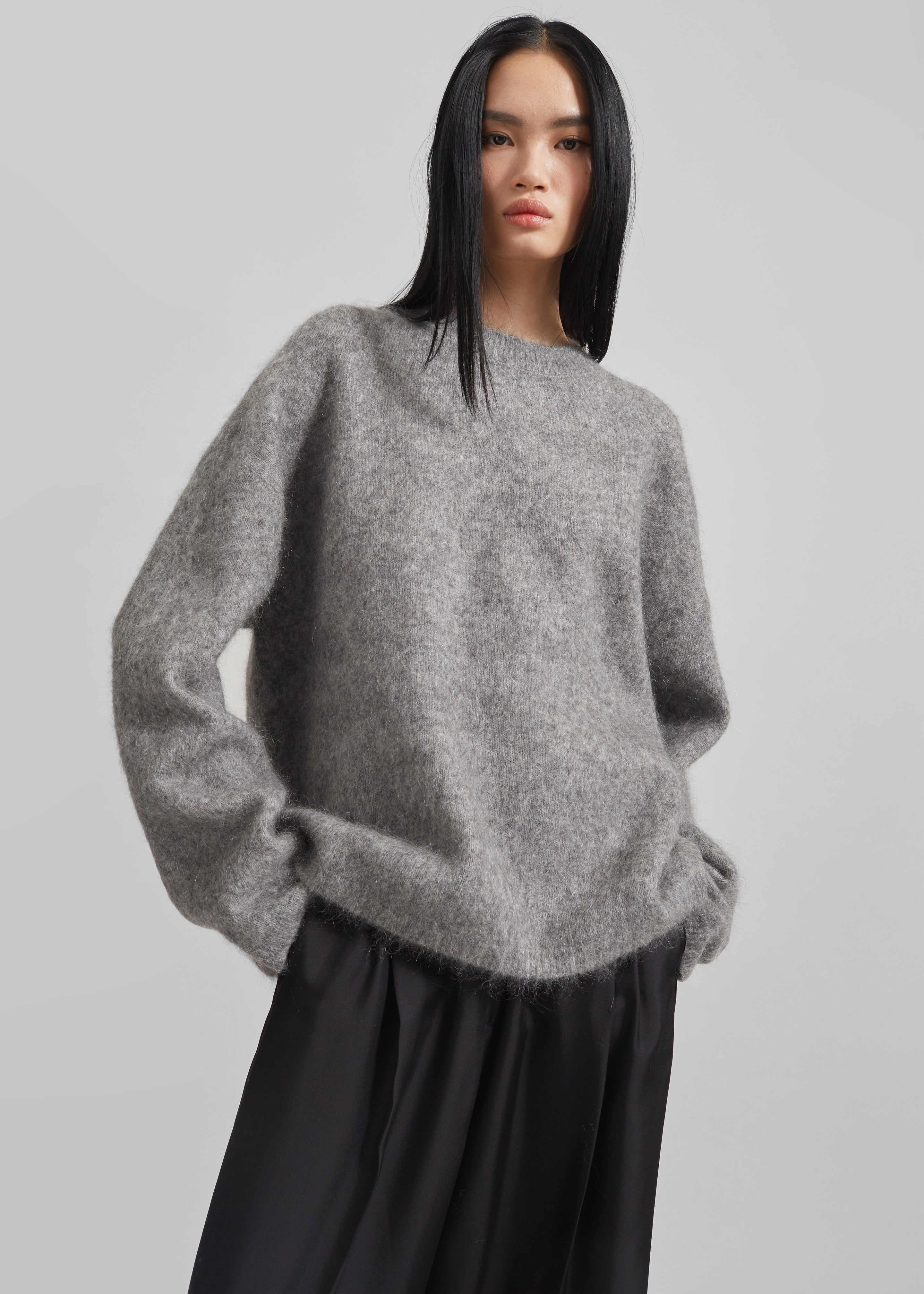 Vodskov Mohair Sweater - Grey - 5