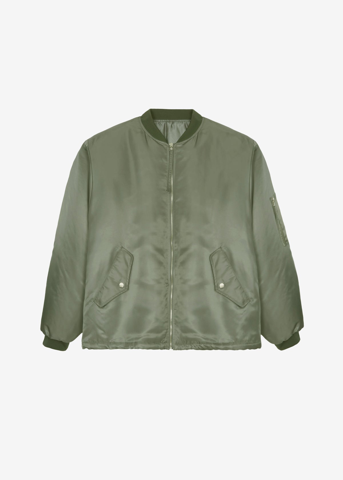 Volme Padded Bomber Jacket - Khaki - 8