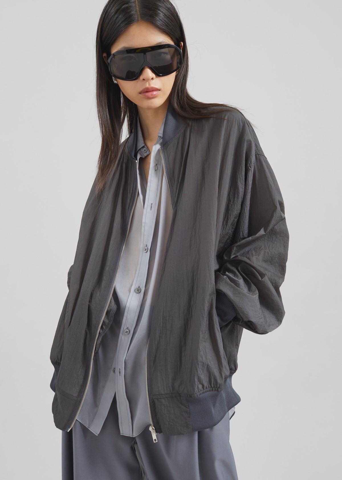 Volos Light Bomber Jacket - Charcoal - 4