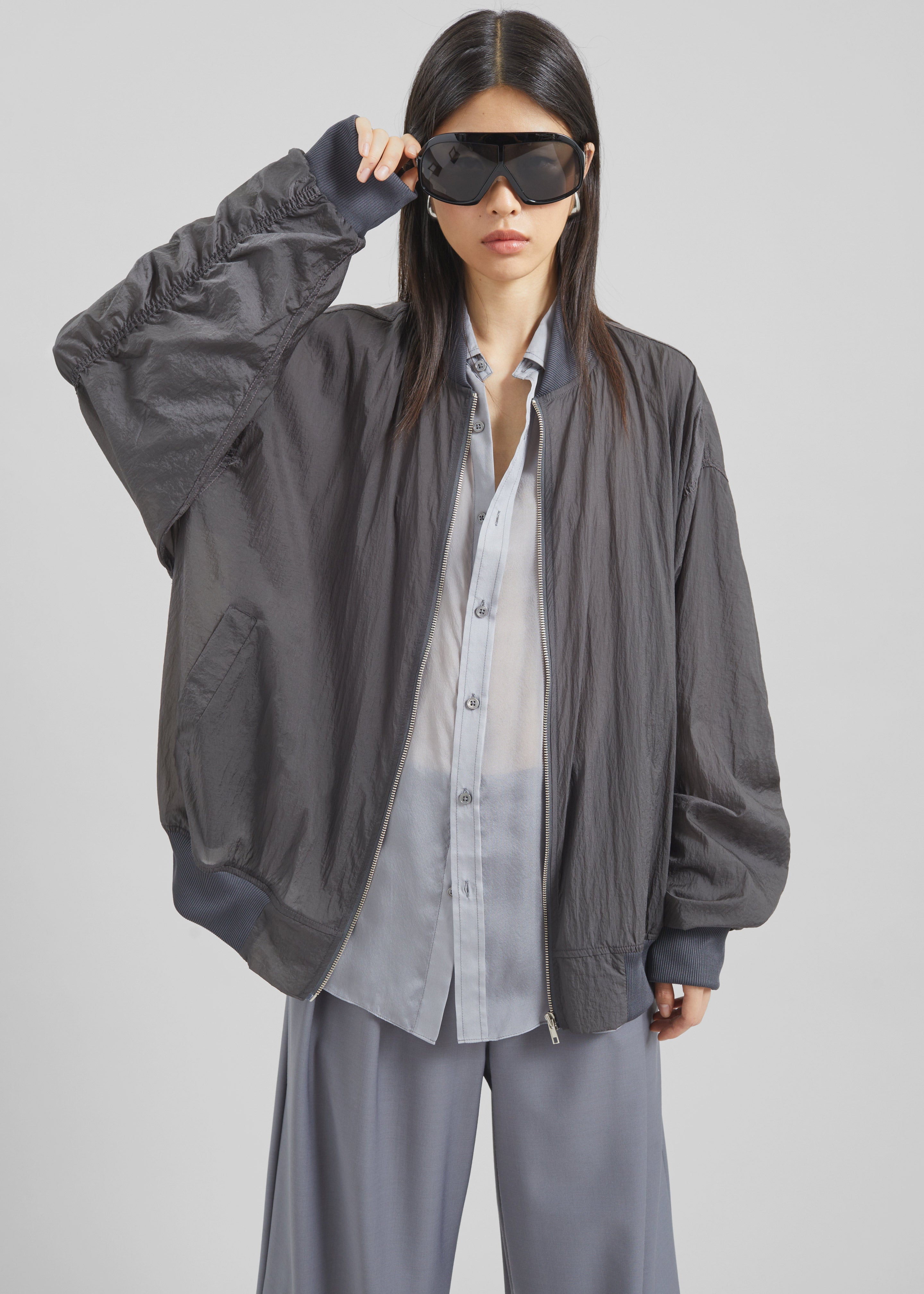 Volos Light Bomber Jacket - Charcoal - 6