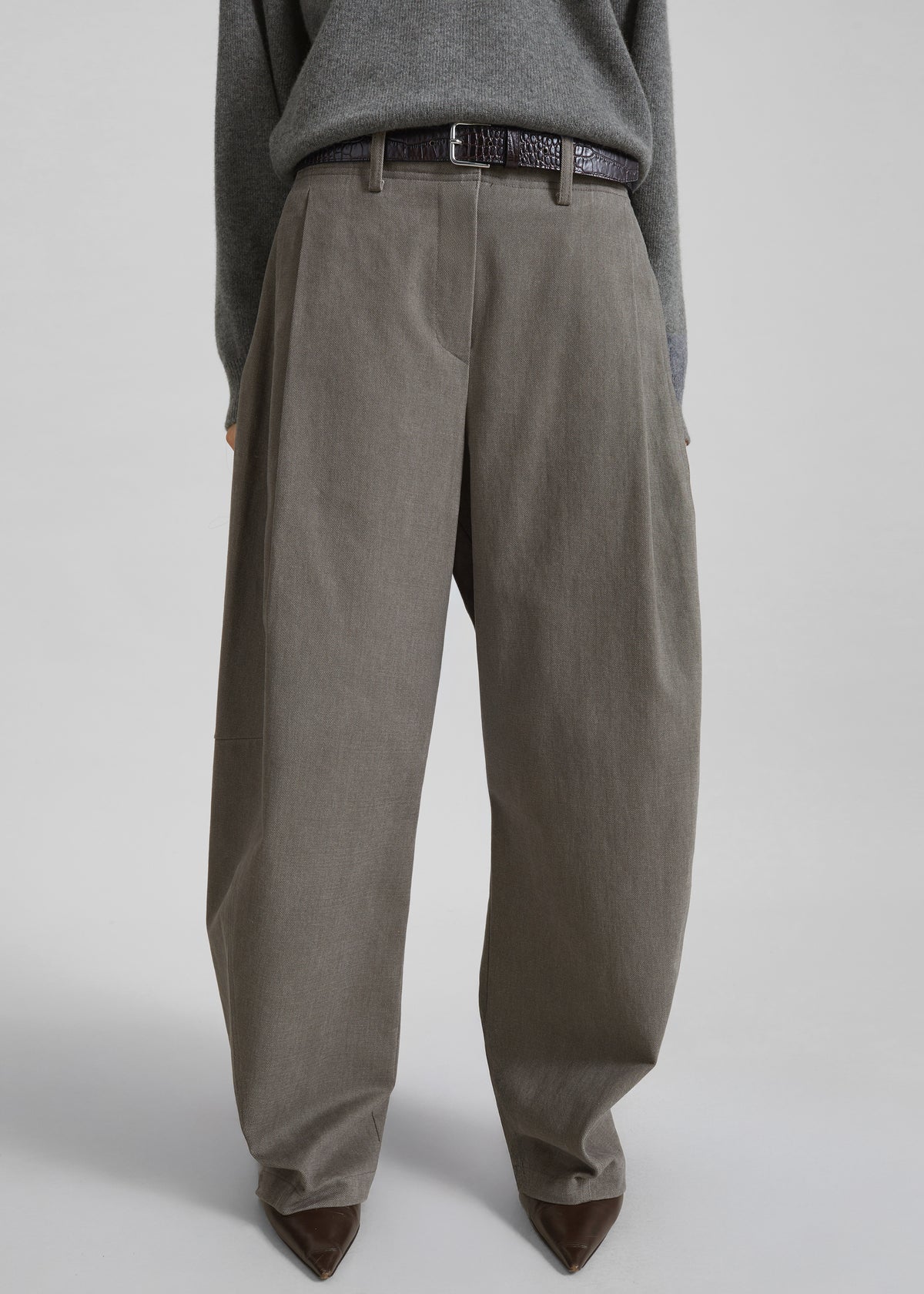 Vora Barrel-Leg Pants - Grey - 3