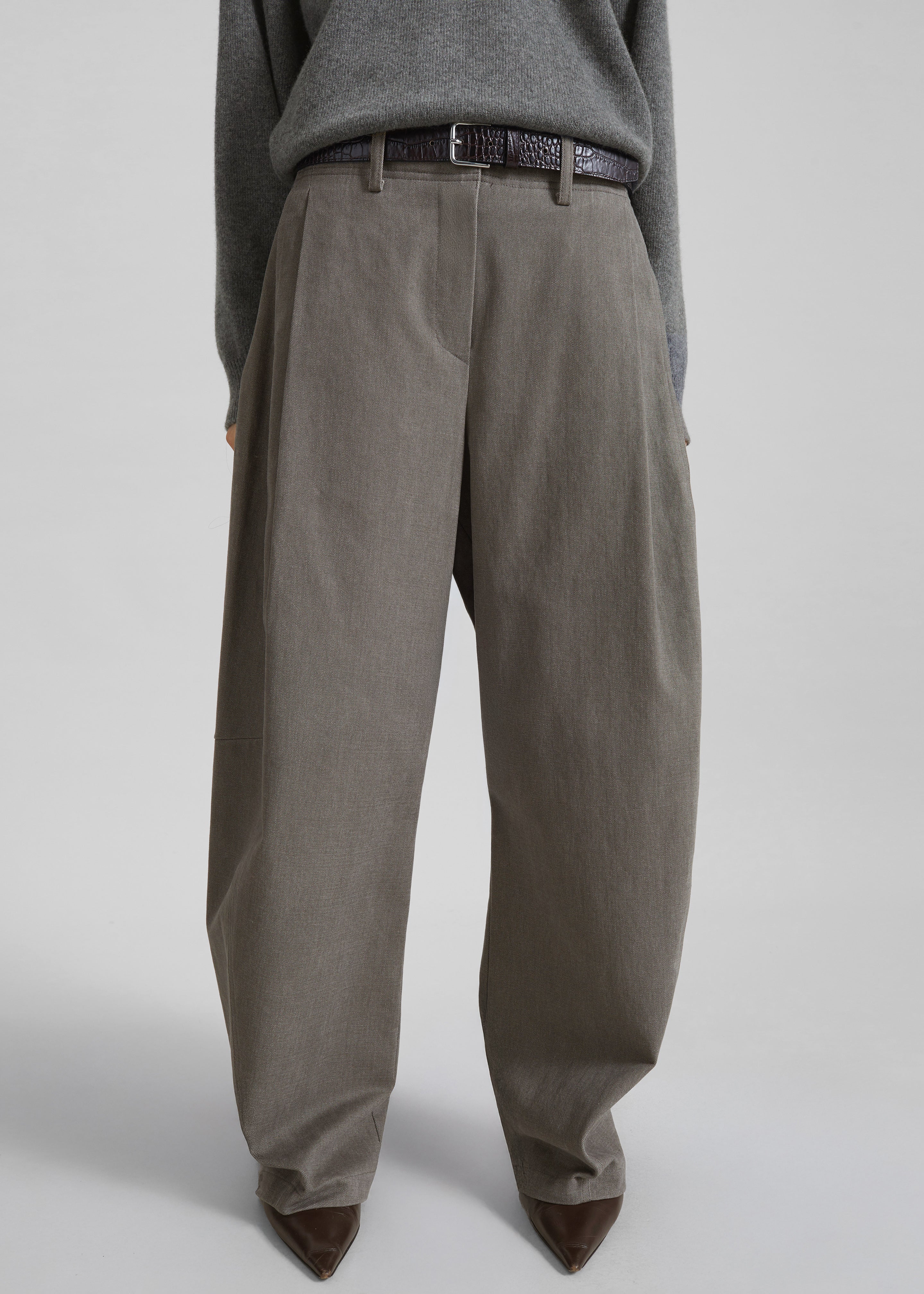 Vora Barrel-Leg Pants - Grey - 3