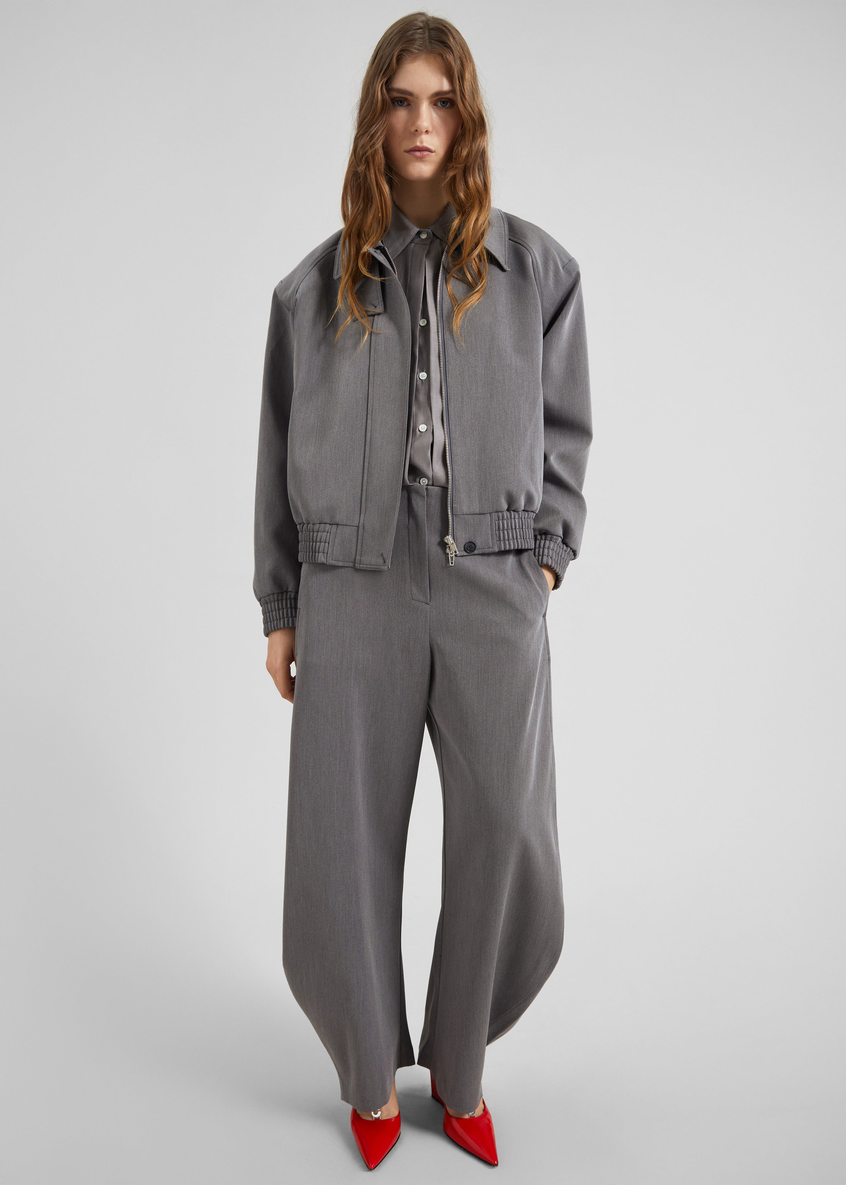 ジャケット・アウター th products Padded Volumed Blouson Gray Vosges Padded Blouson Jacket - Grey – The Frankie Shop Europe