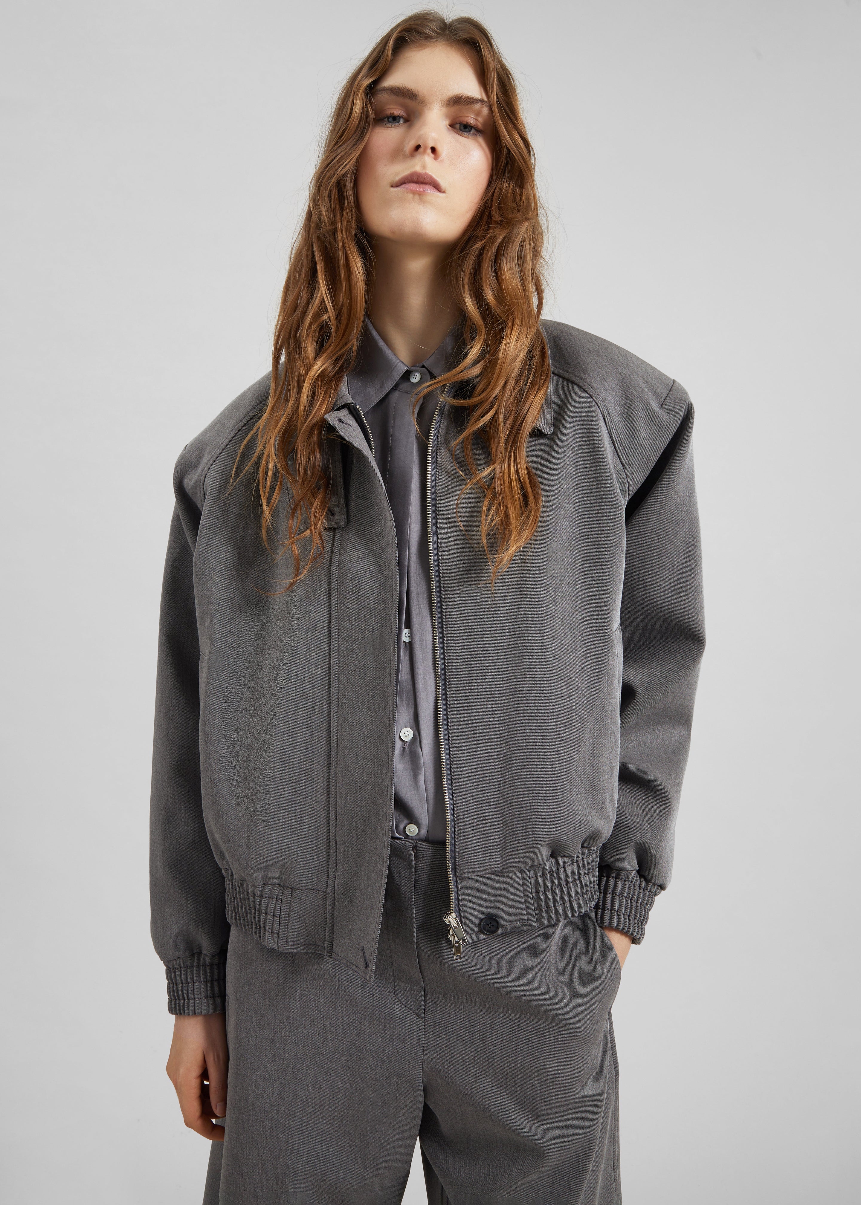 Vosges Padded Blouson Jacket - Grey – The Frankie Shop Europe