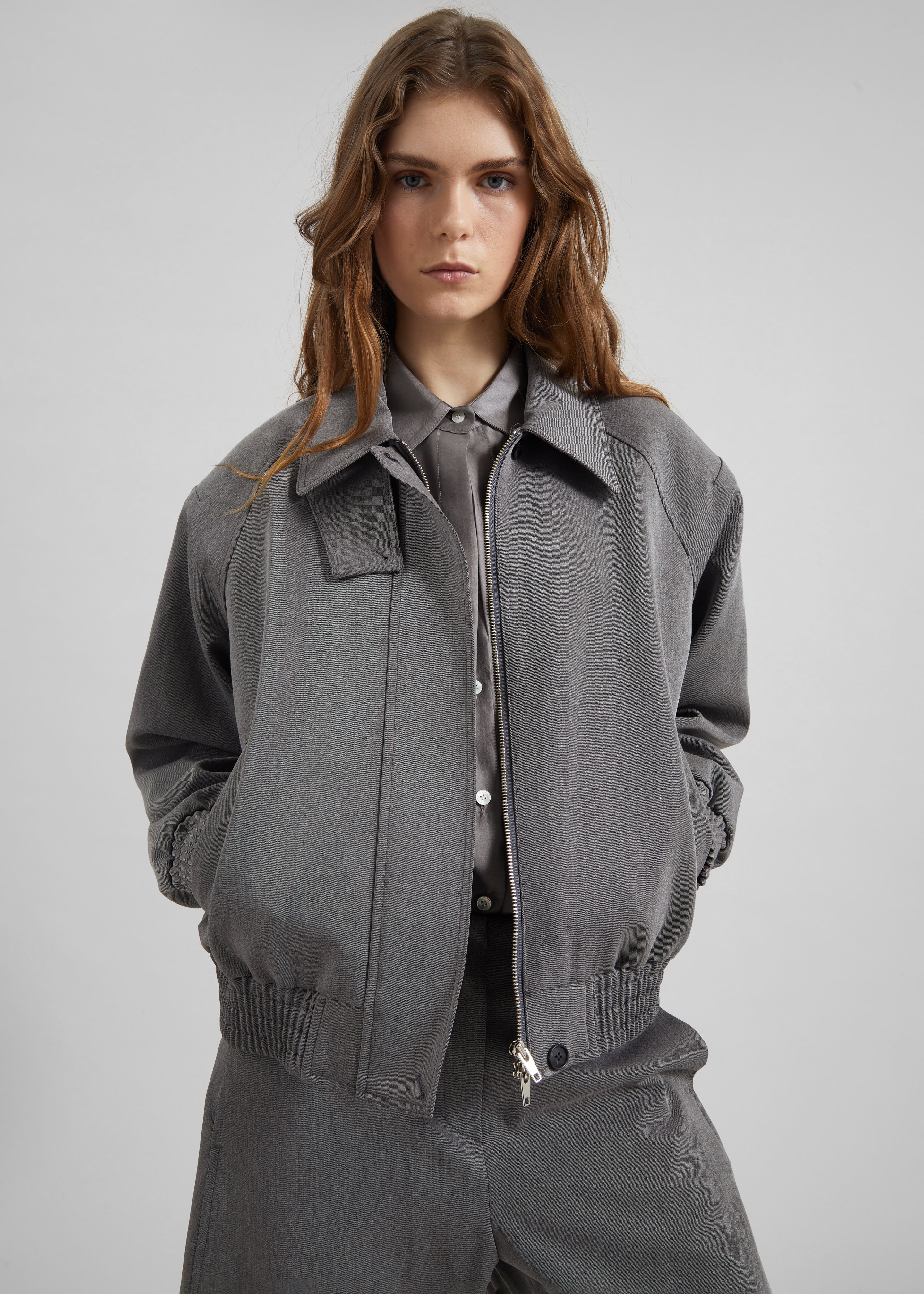 Vosges Padded Blouson Jacket - Grey - 5