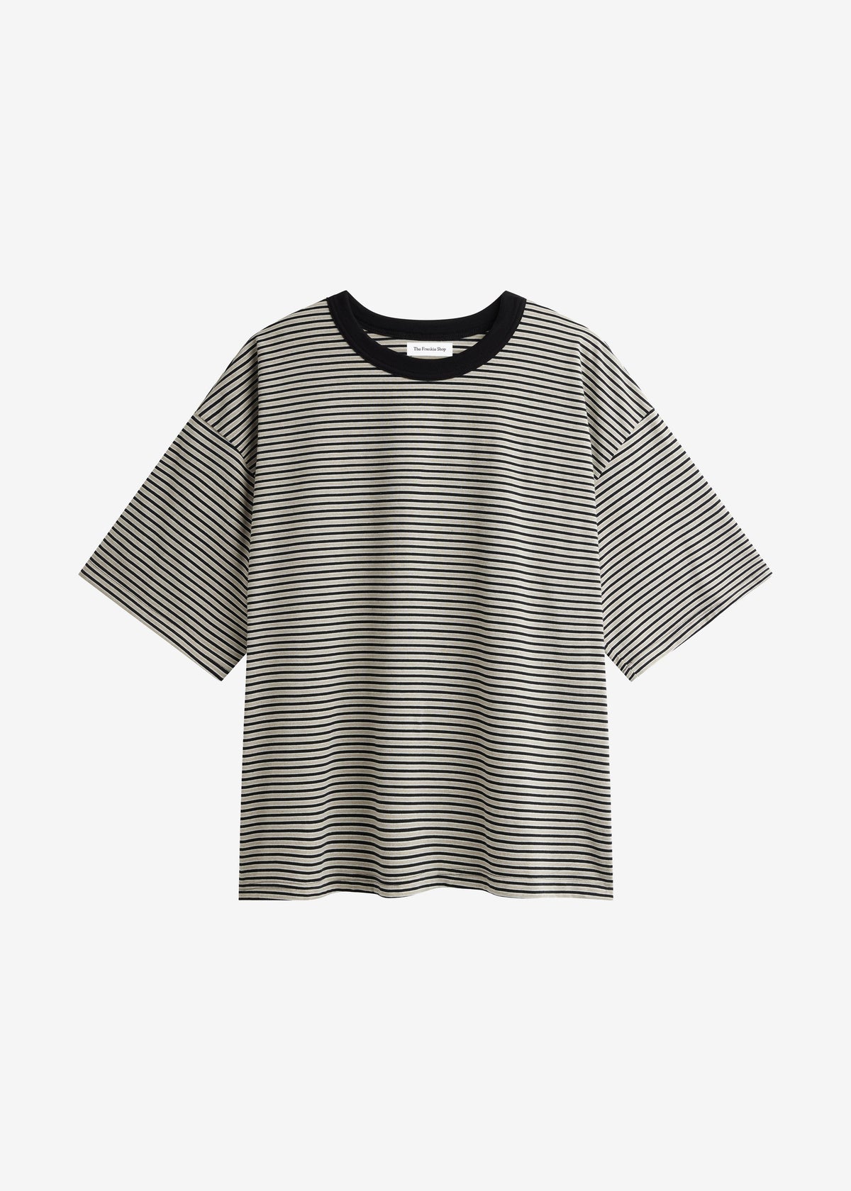 Wallace Oversized T-Shirt - Beige/Brown Stripe - 7