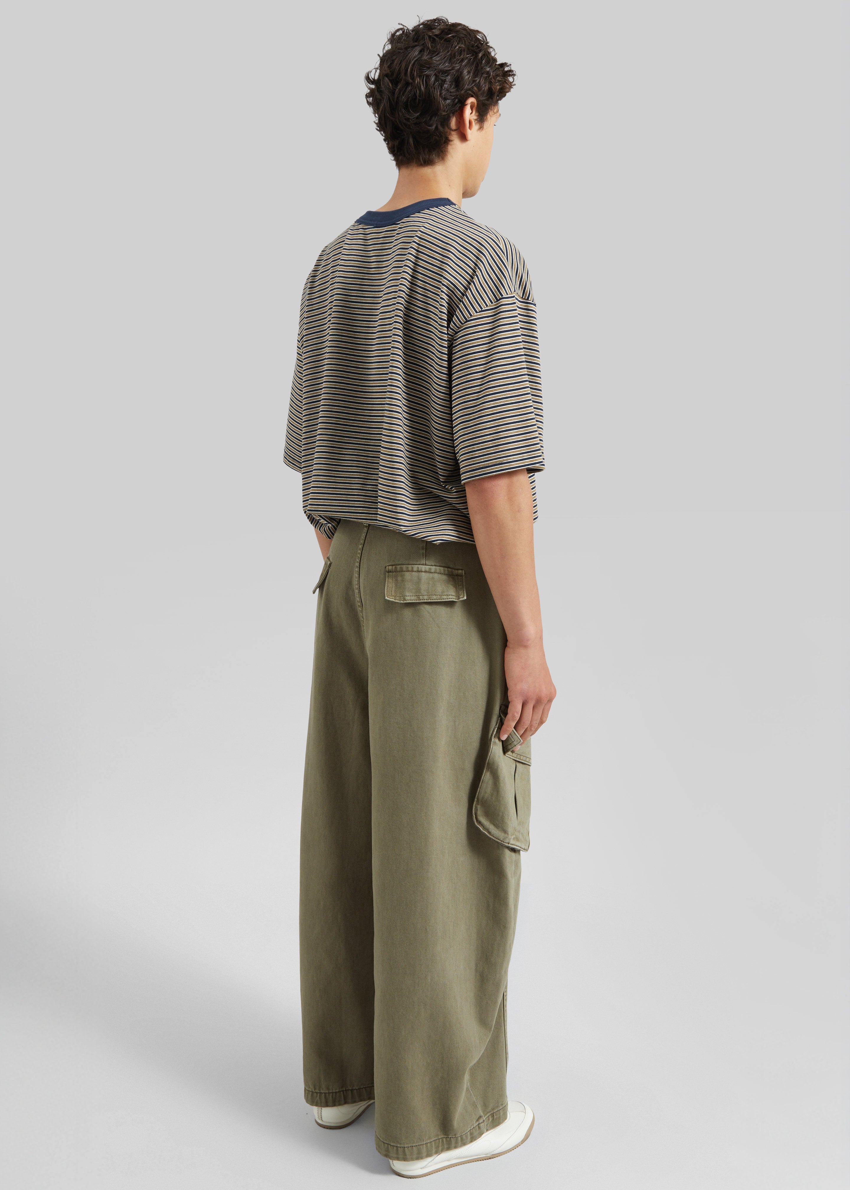 Wallace Oversized T-Shirt - Beige/Navy Stripe - 7