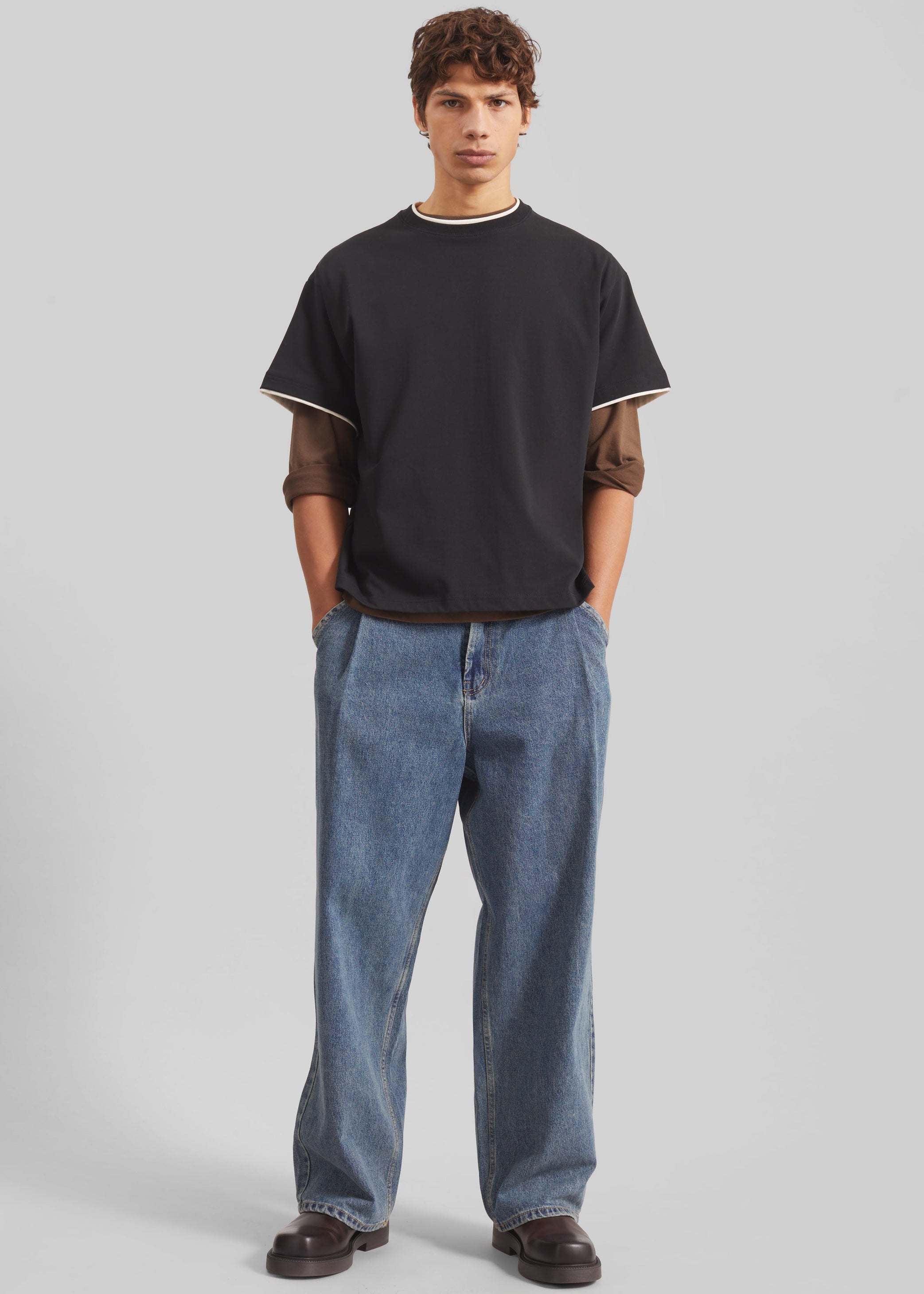 Shop the look image for Warem Layer Effect Tee - Black