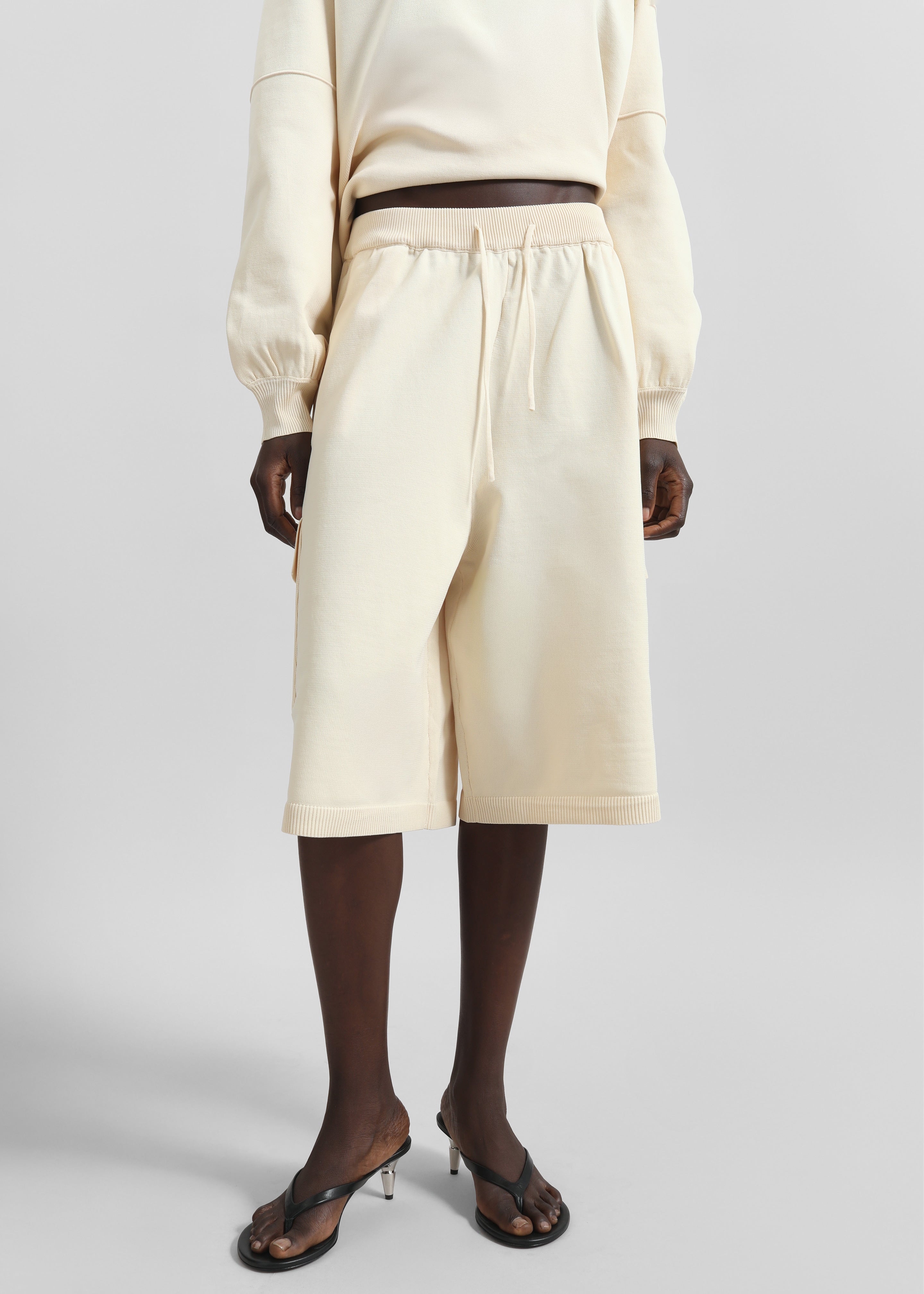 Wesra Knit Bermuda Shorts - Ecru - 6