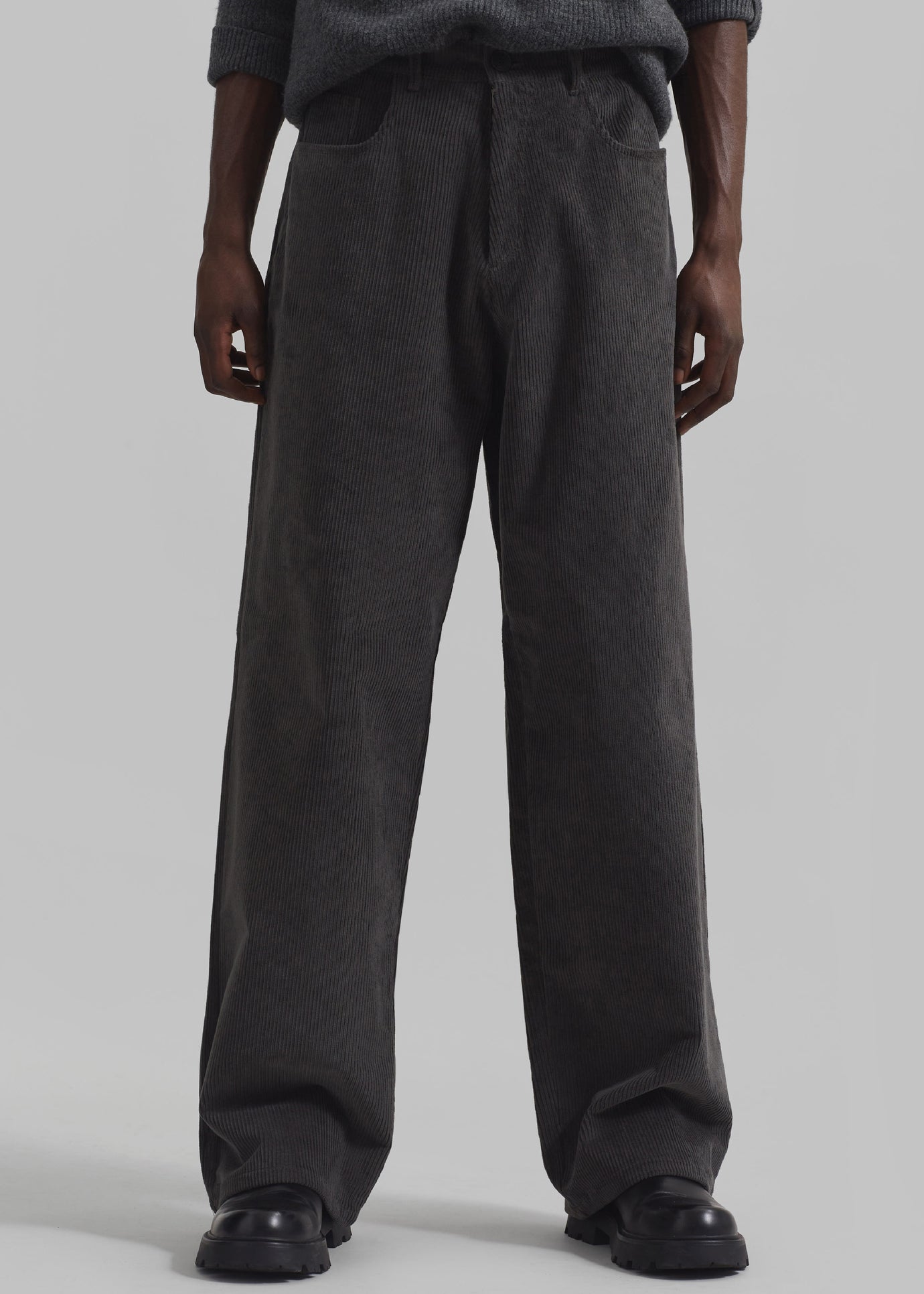 Wharton Corduroy Pants - Charcoal