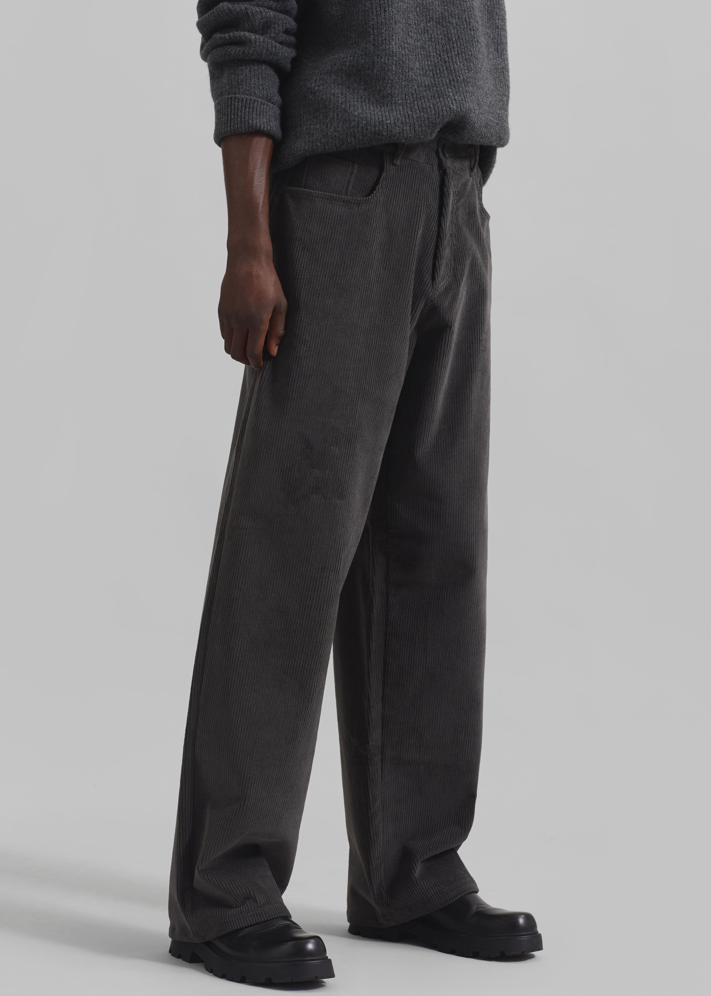 Wharton Corduroy Pants - Charcoal - 5