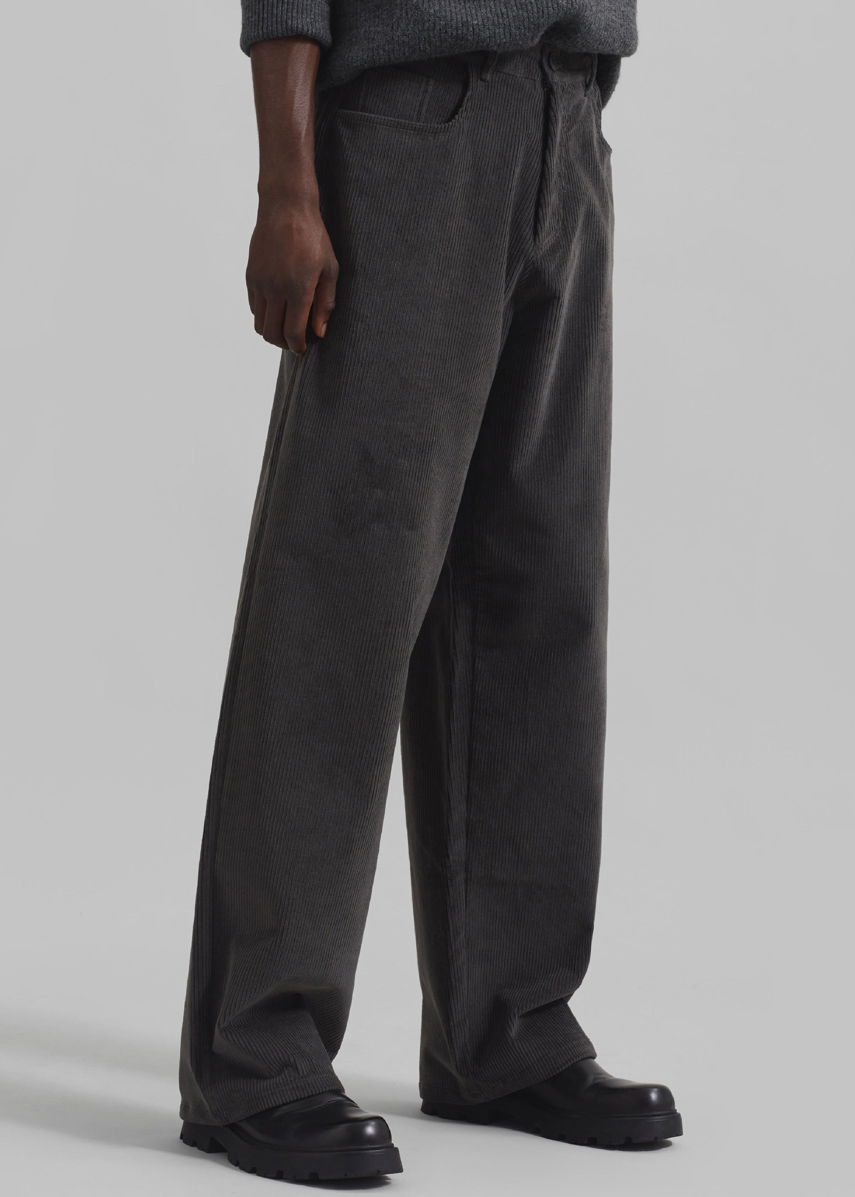 Wharton Corduroy Pants - Charcoal - 5