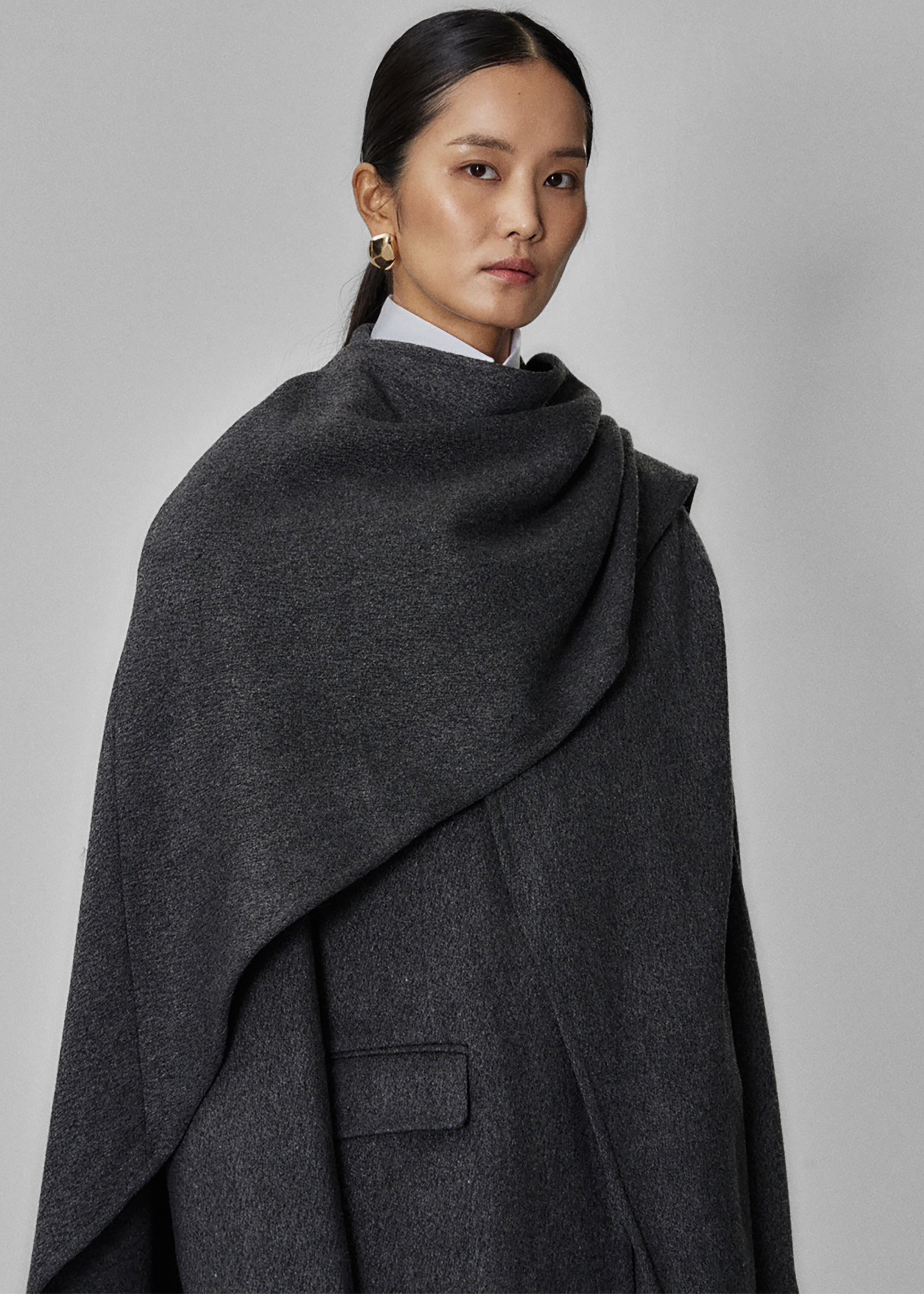 Whisella Cape - Charcoal - 2