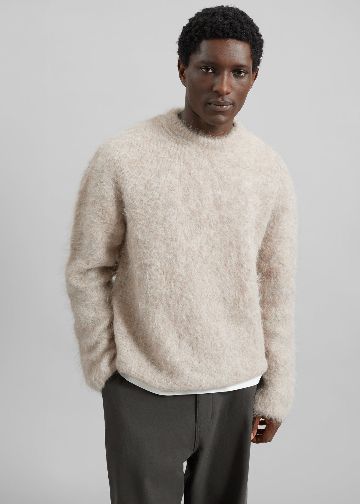 Willy Alpaca Knit Sweater - Beige - 6 - [gender-male]