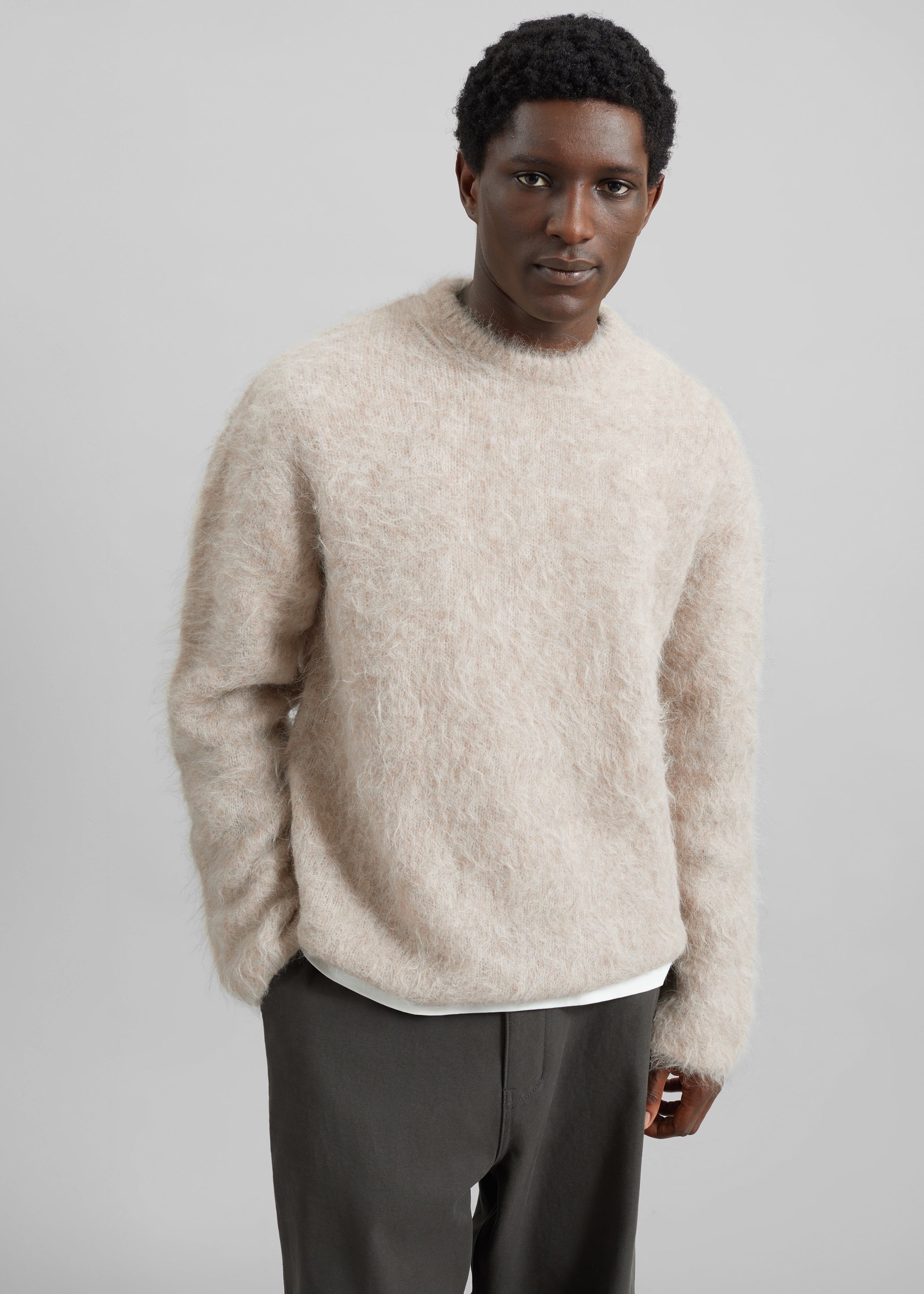 Willy Alpaca Knit Sweater - Beige - 6 - [gender-male]