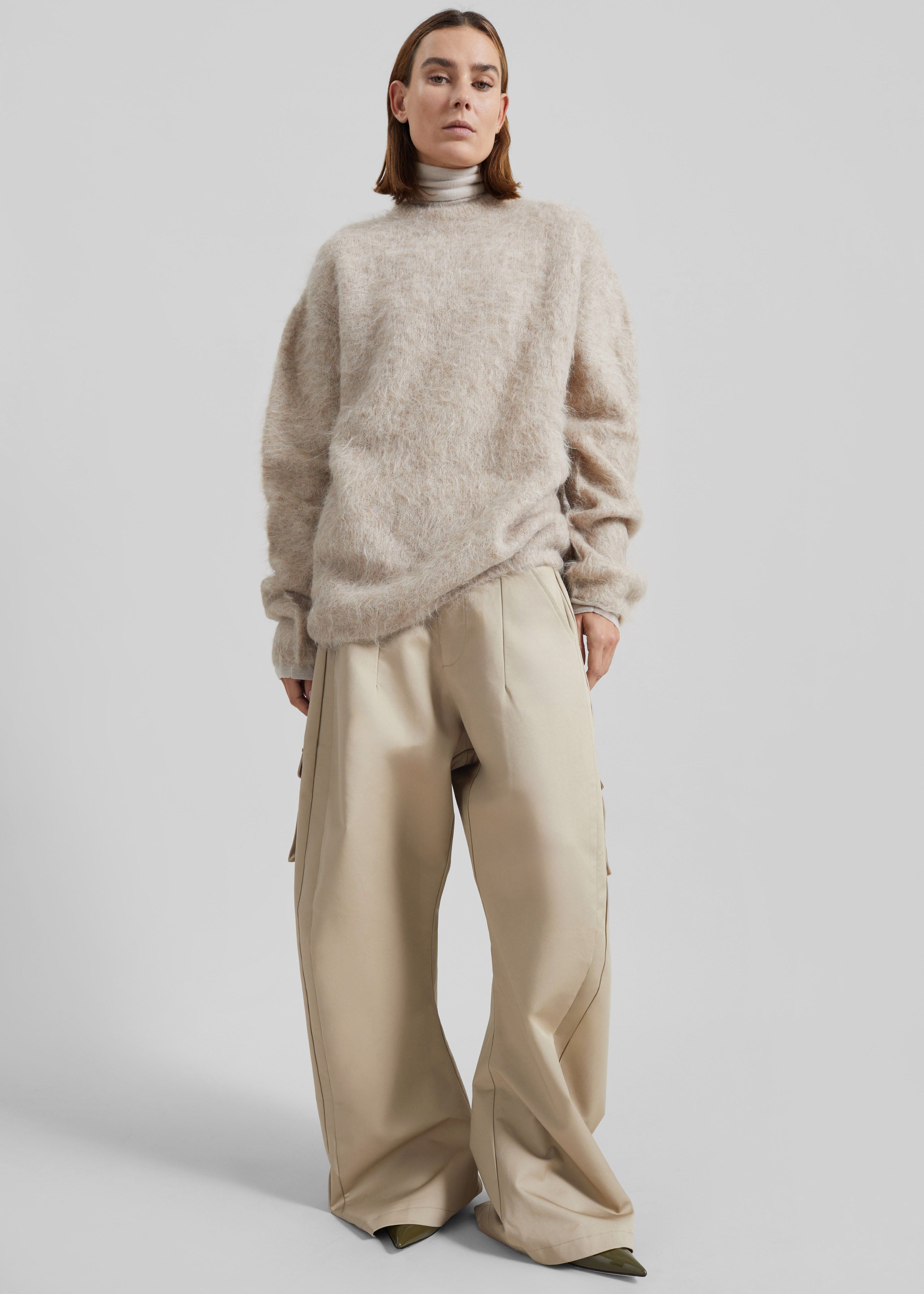 Willy Alpaca Knit Sweater - Beige - 3