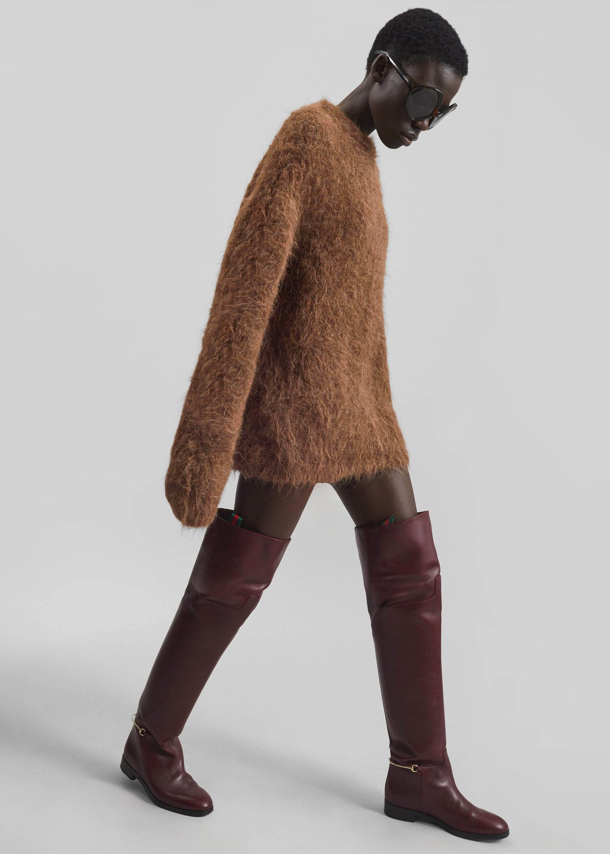 Willy Alpaca Knit Sweater - Dark Taupe - 1