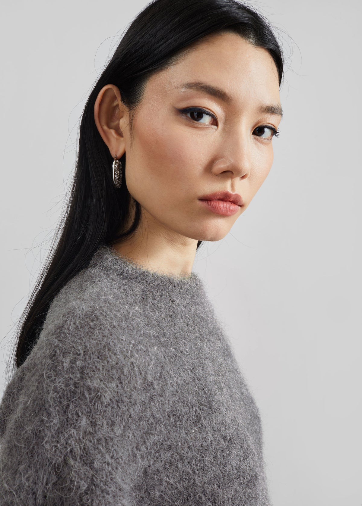 Willy Alpaca Knit Sweater - Grey - 3