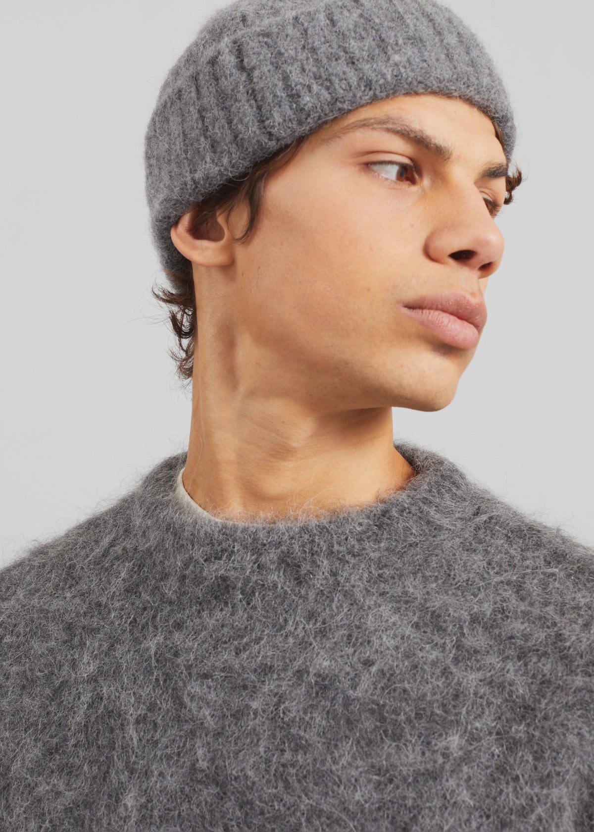 Willy Alpaca Knit Sweater - Grey - 6 - [gender-male]