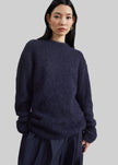 Willy Alpaca Knit Sweater - Navy