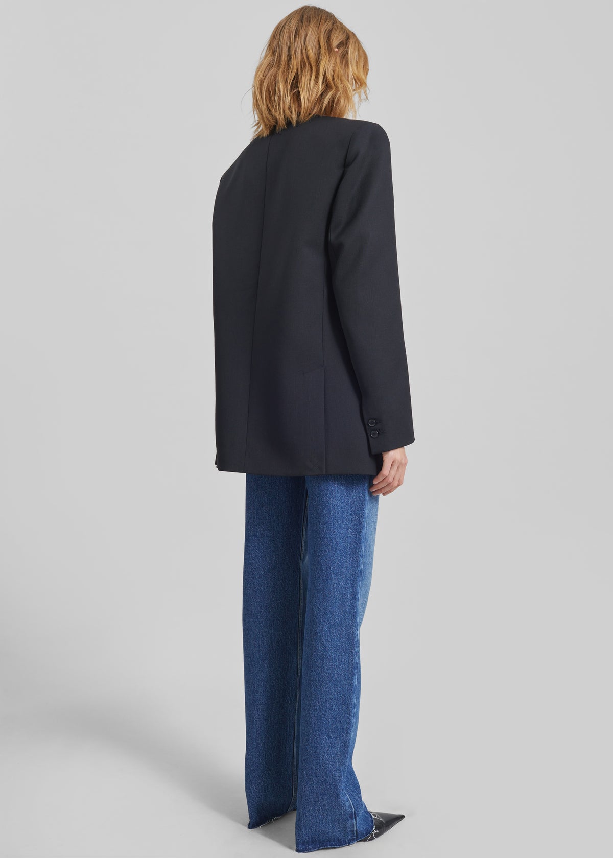 Winsen Collarless Blazer - Black - 10