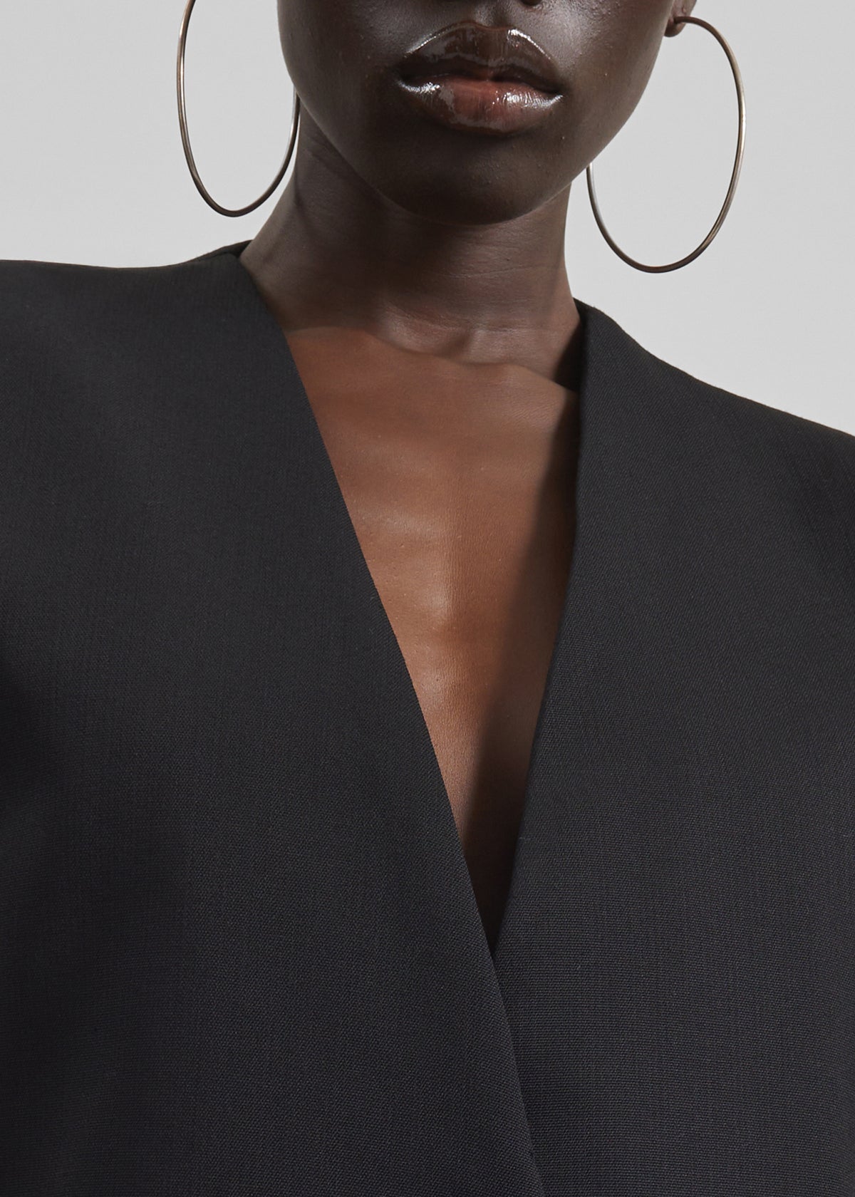 Winsen Collarless Blazer - Black - 7