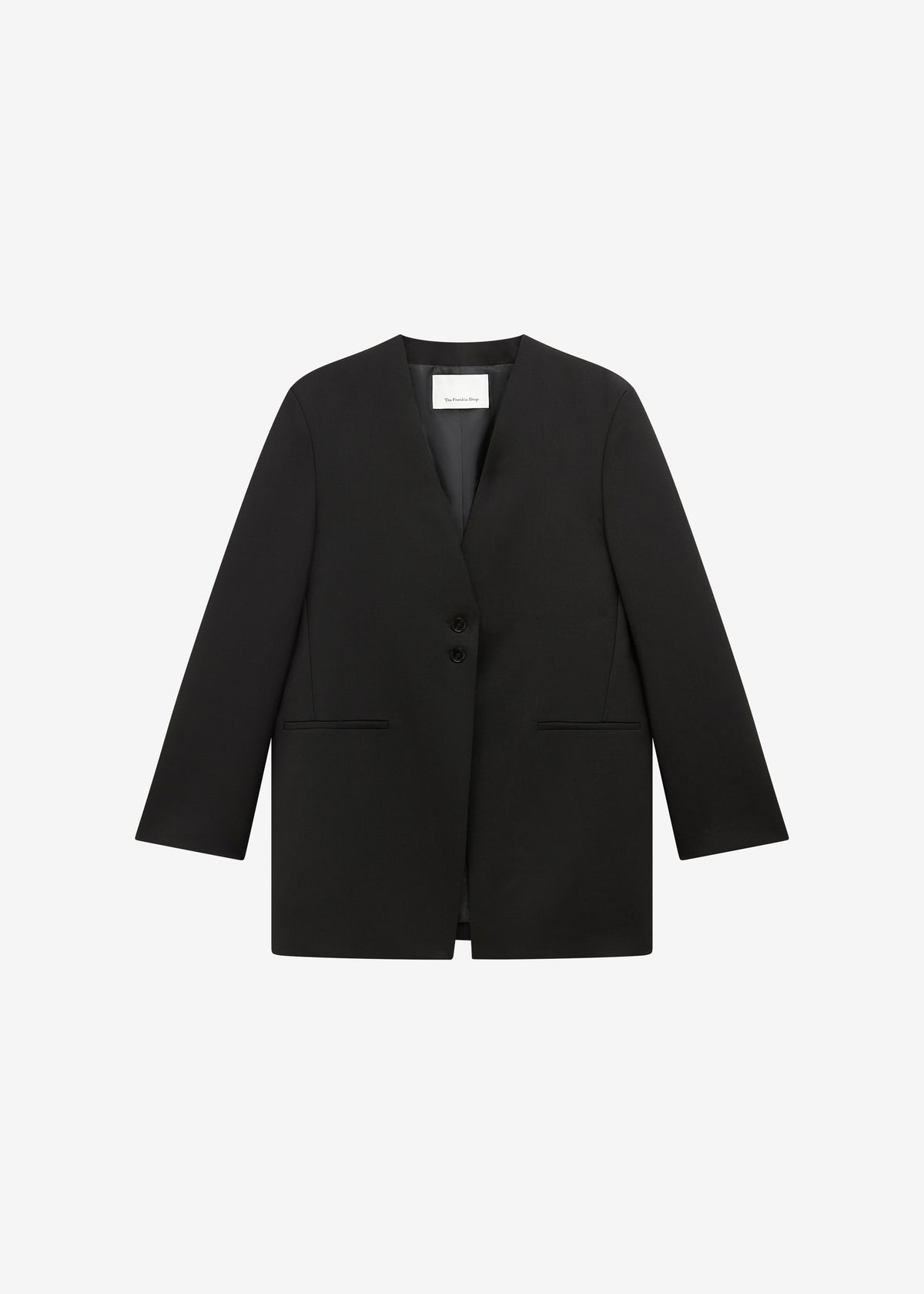 Winsen Collarless Blazer - Black - 12