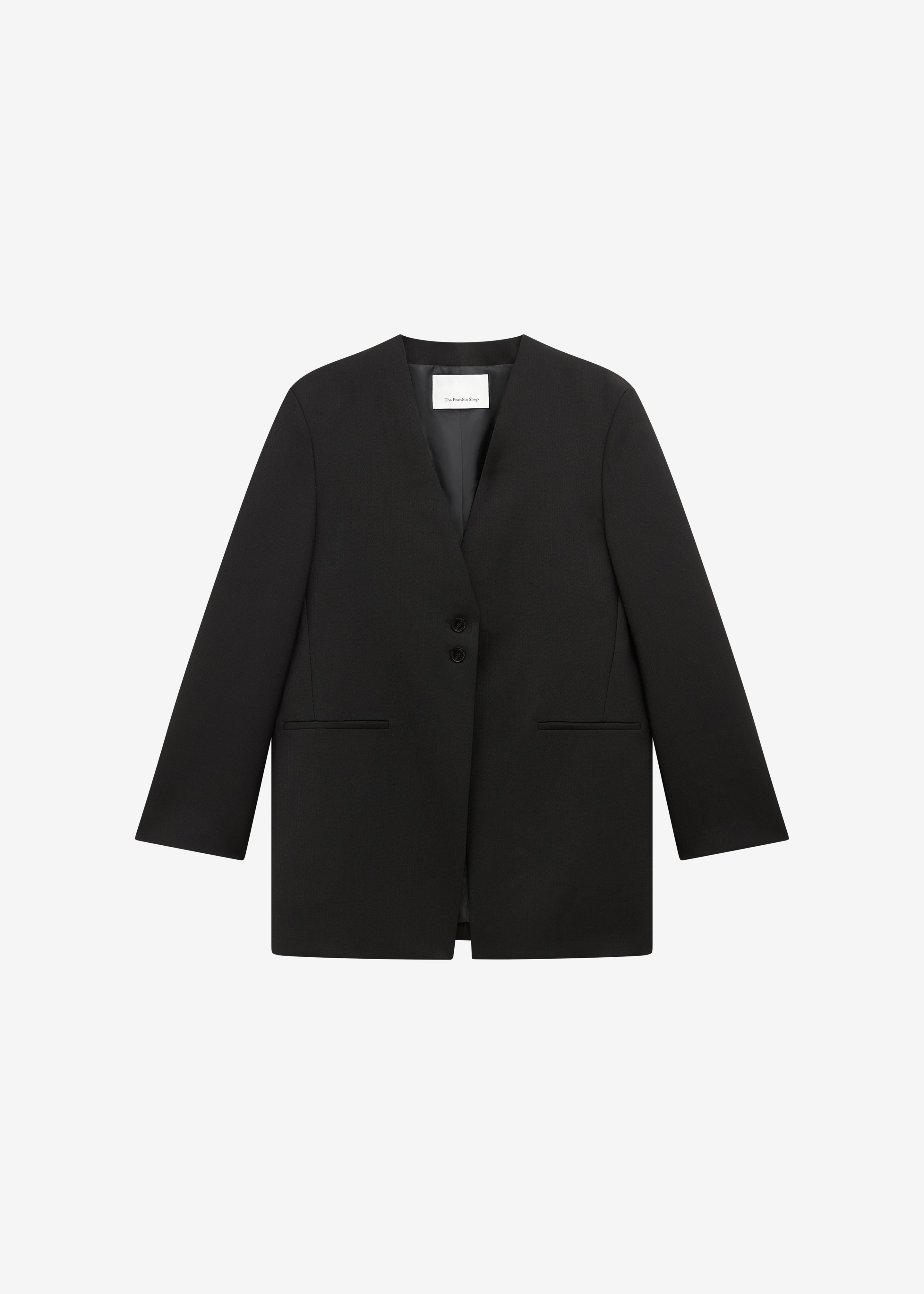 Winsen Collarless Blazer - Black - 12