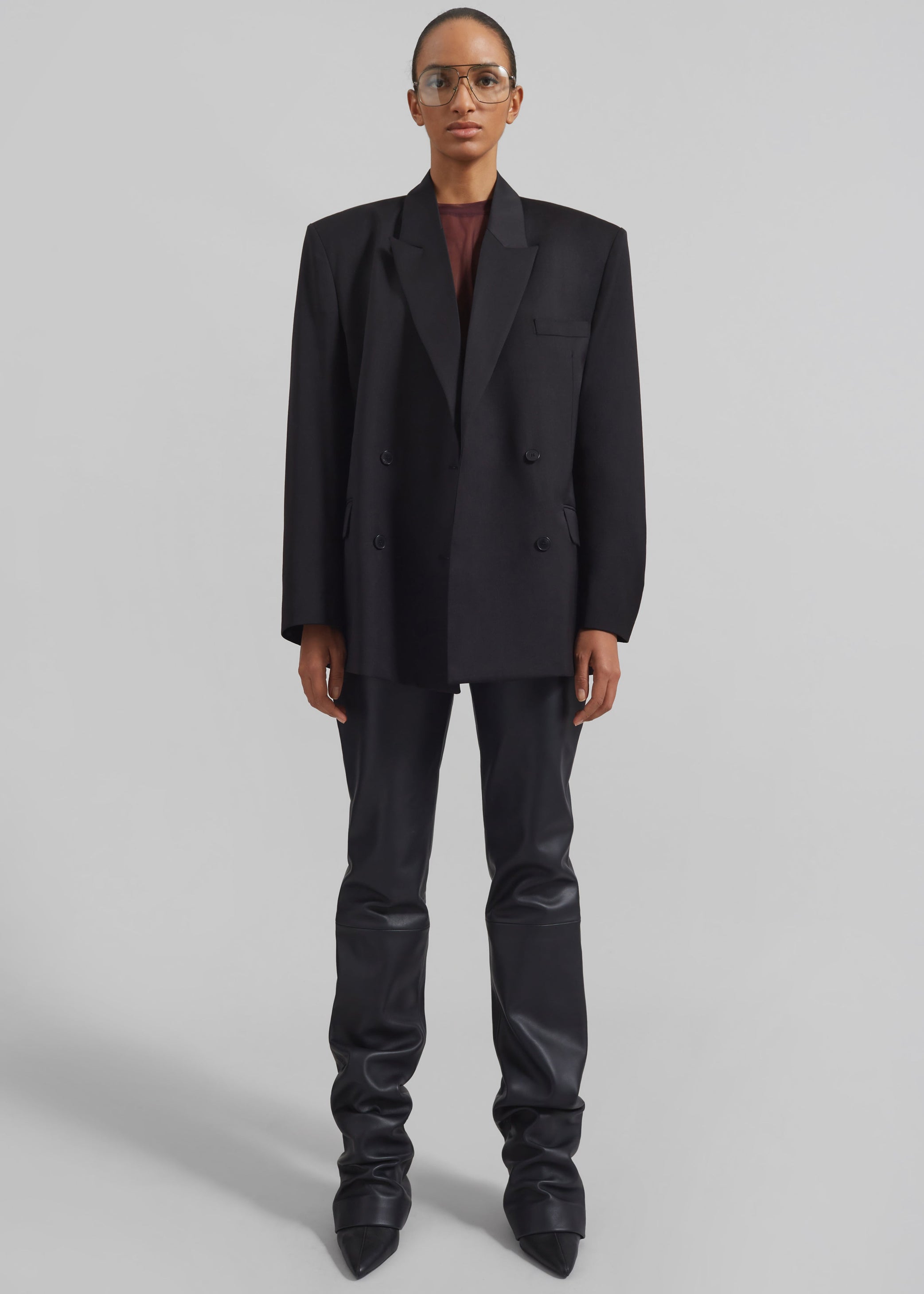 Shop the look image for Wiveton Double Breasted Blazer - Black