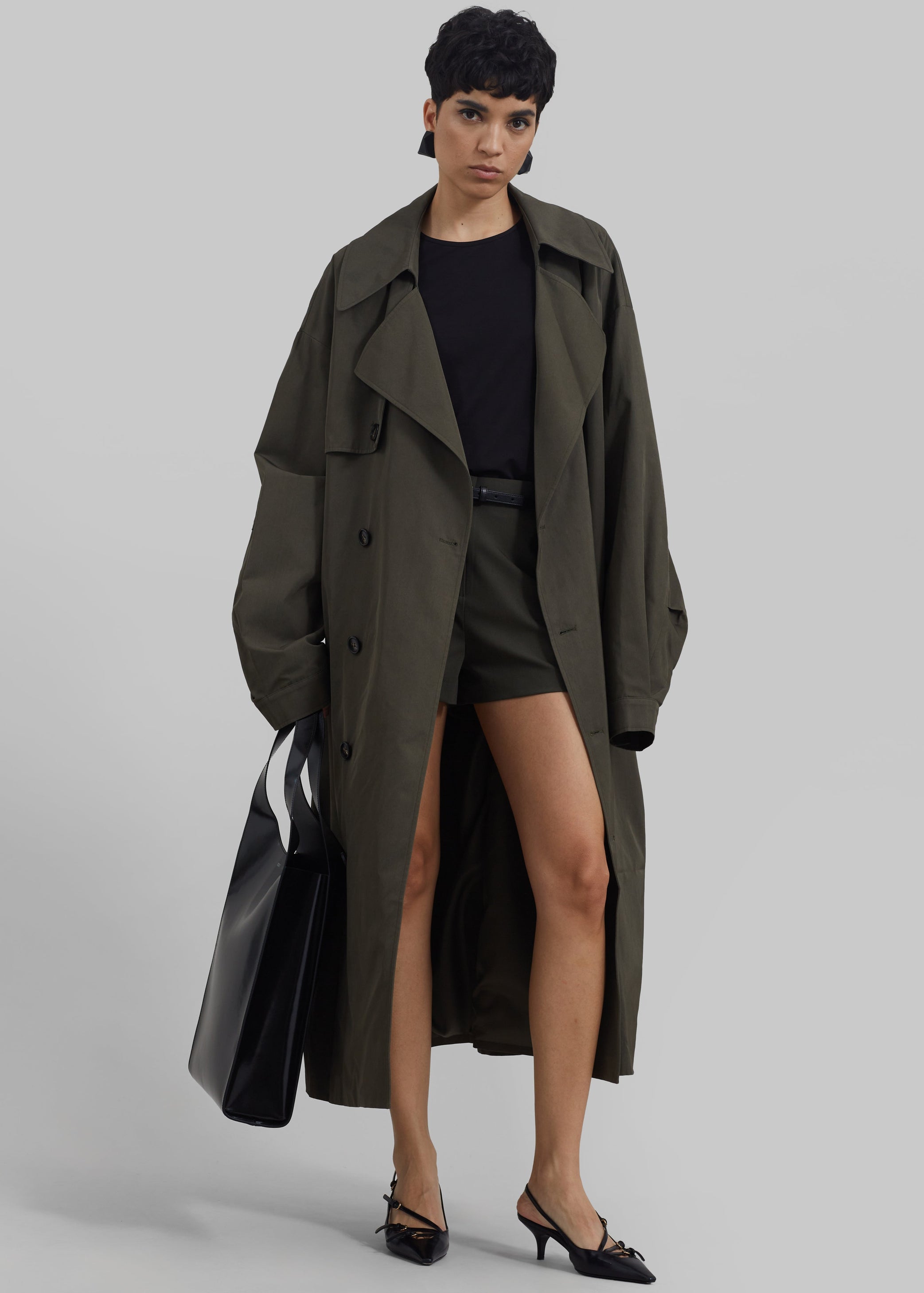Shop the look image for Xandra Mini Shorts - Khaki