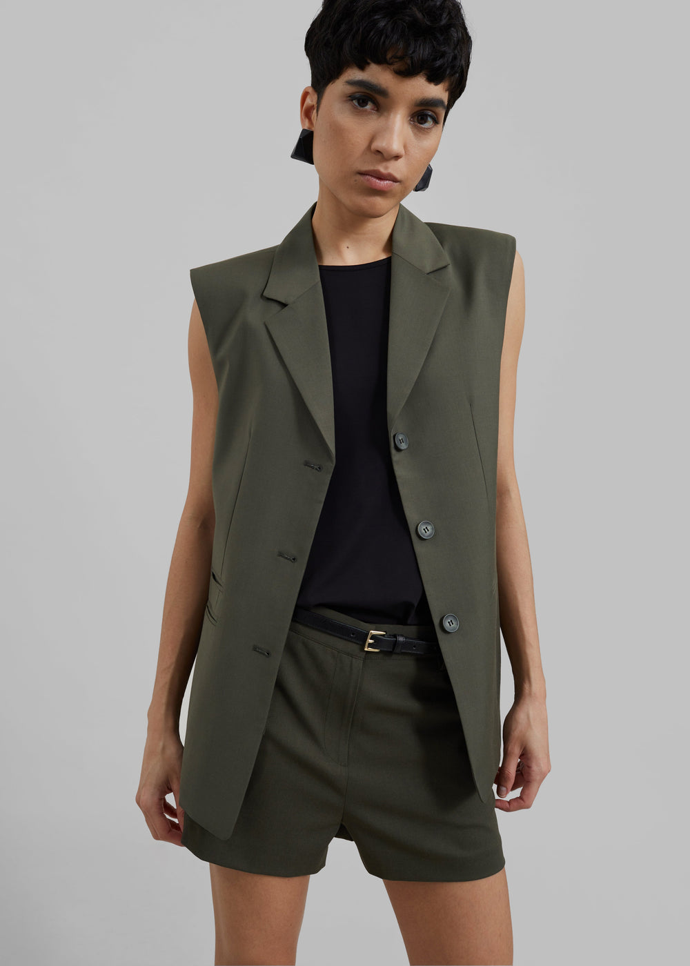 Xandra Vest - Khaki - 1