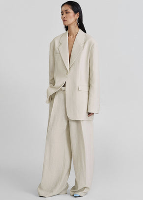 Yasmine Oversized Blazer - Light Beige