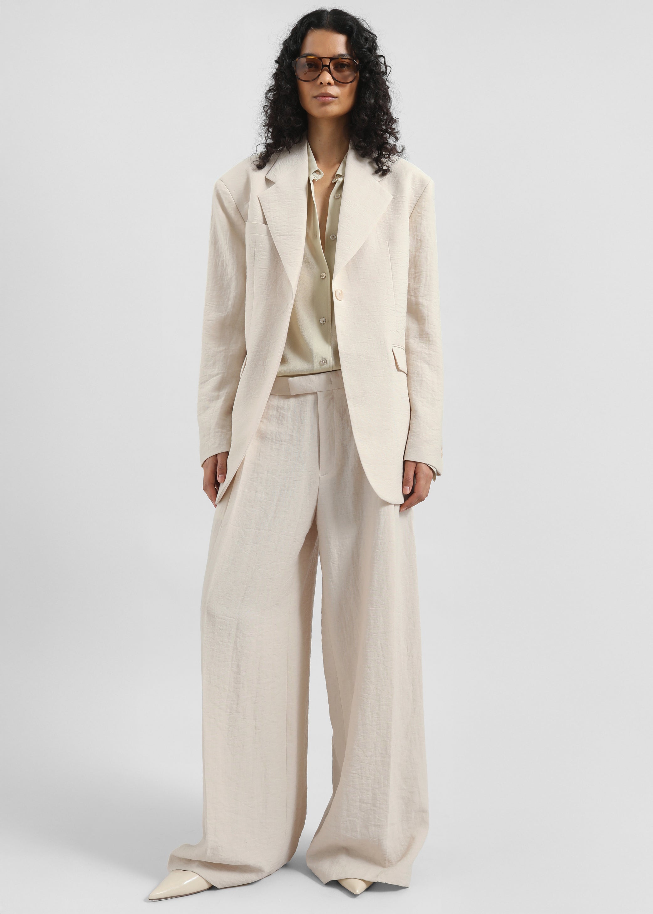 Shop the look image for Yasmine Oversized Blazer - Light Beige