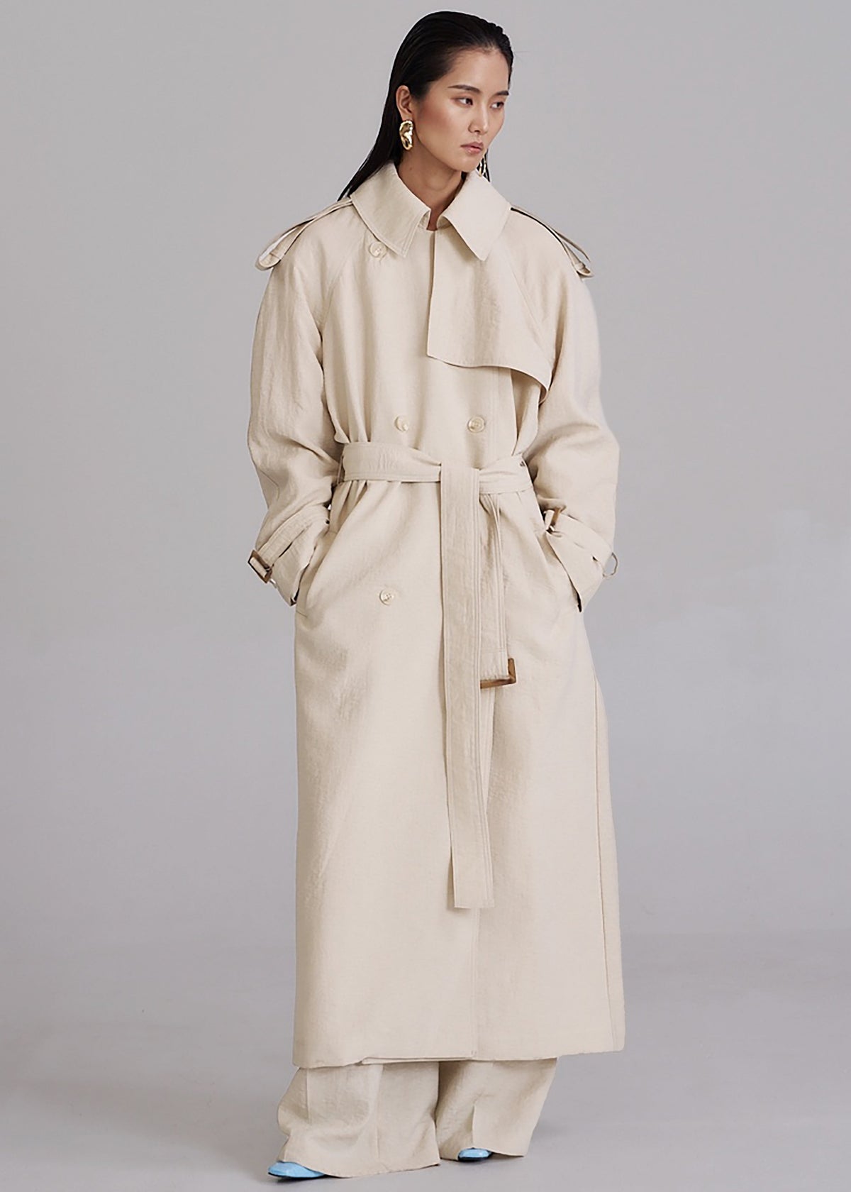 Yasmine Trench Coat - Light Beige - 4