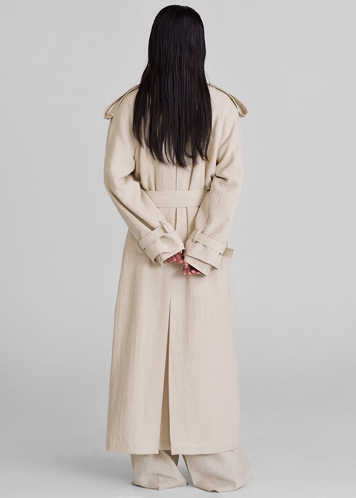 Yasmine Trench Coat - Light Beige - 8