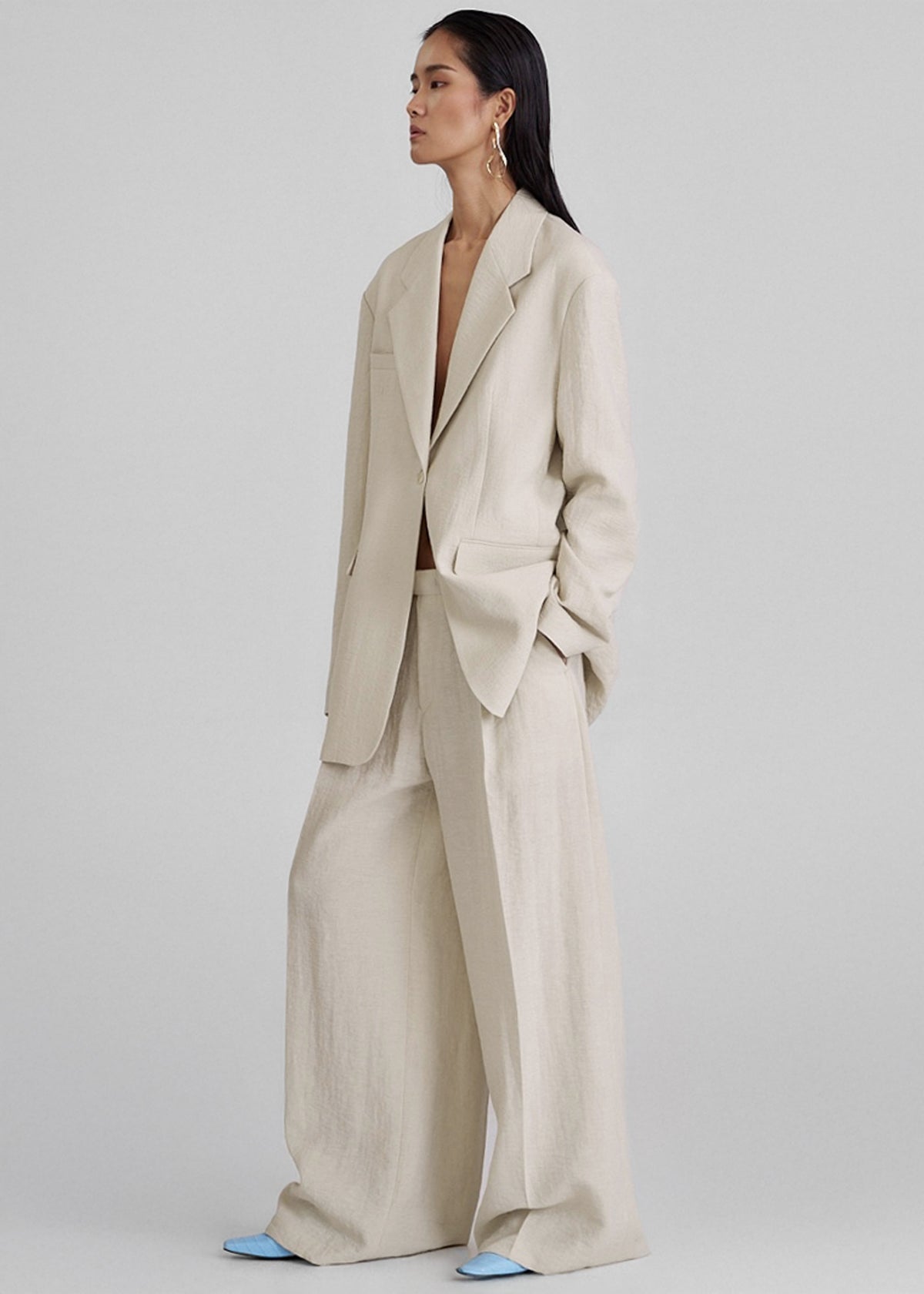 Yasmine Trousers - Light Beige - 5