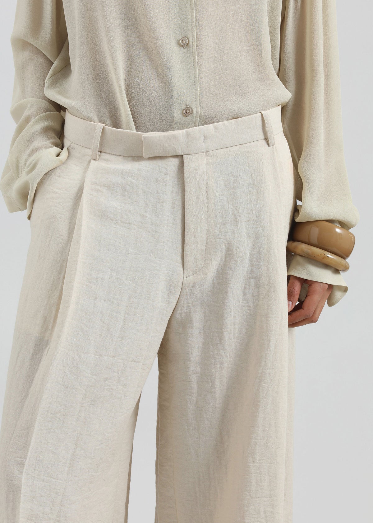 Yasmine Trousers - Light Beige - 4