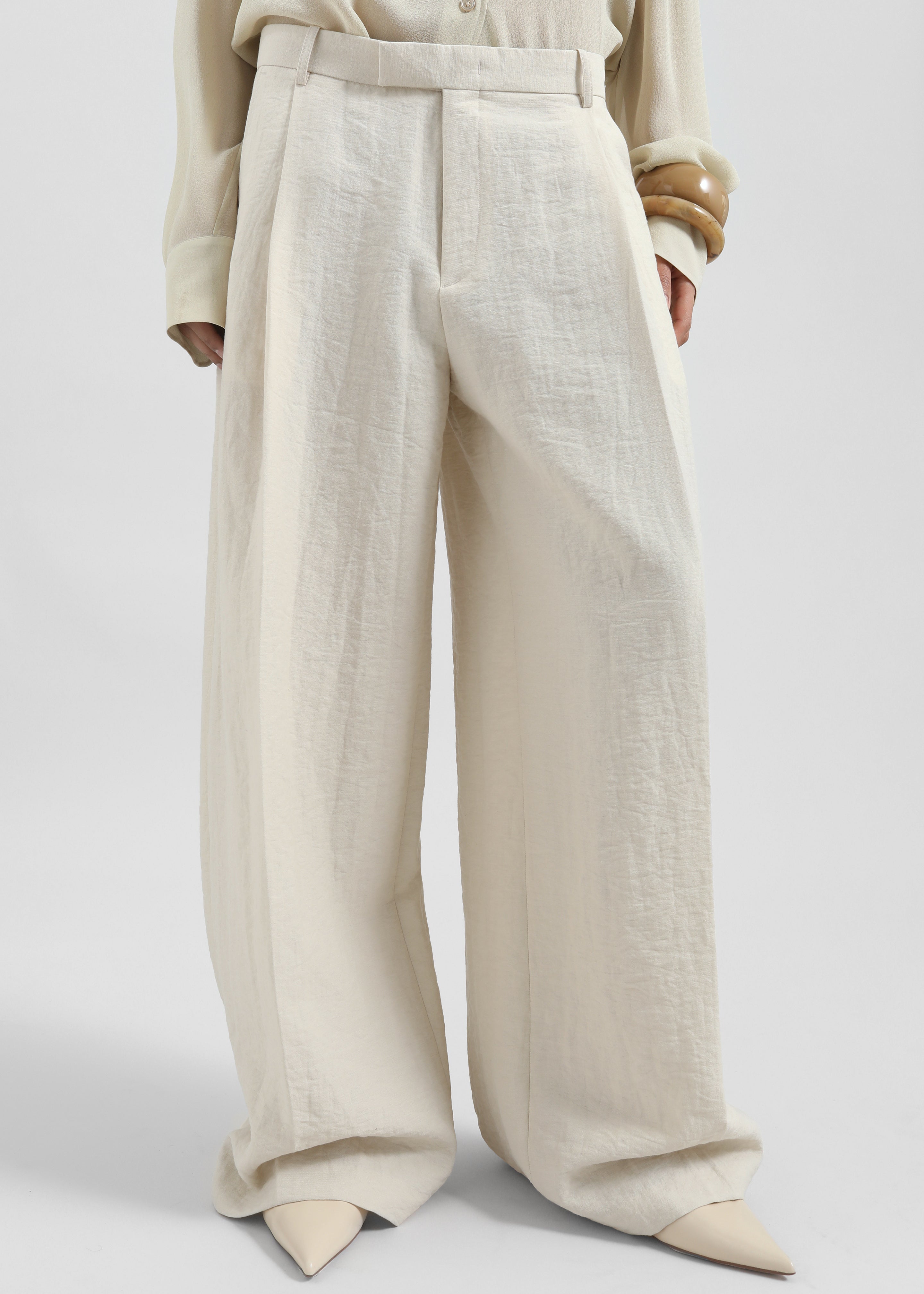 Yasmine Trousers - Light Beige - 3