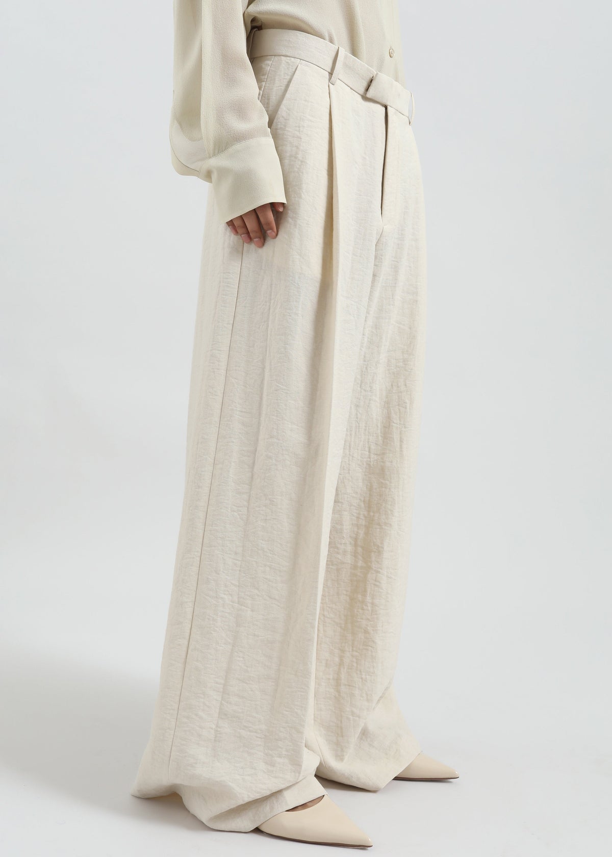 Yasmine Trousers - Light Beige - 8