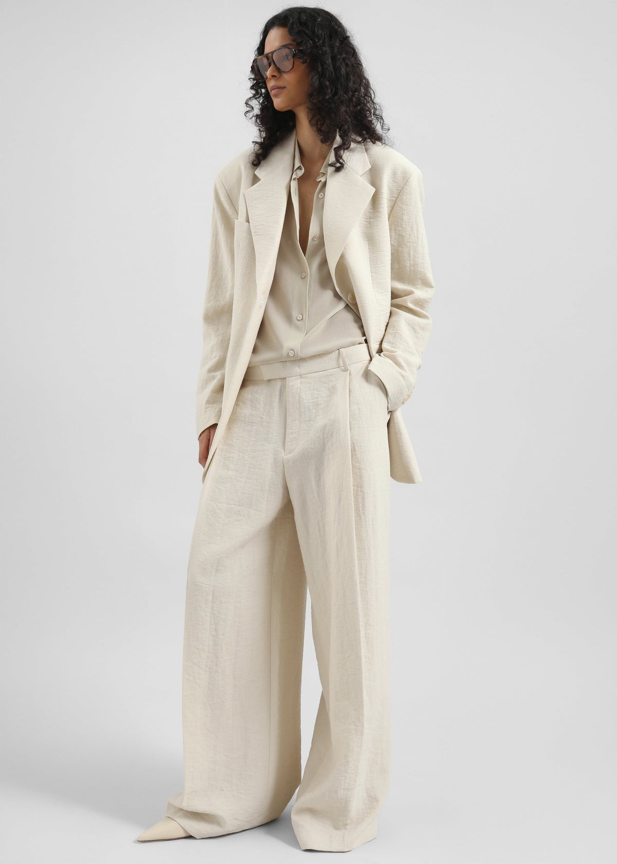 Yasmine Trousers - Light Beige - 2