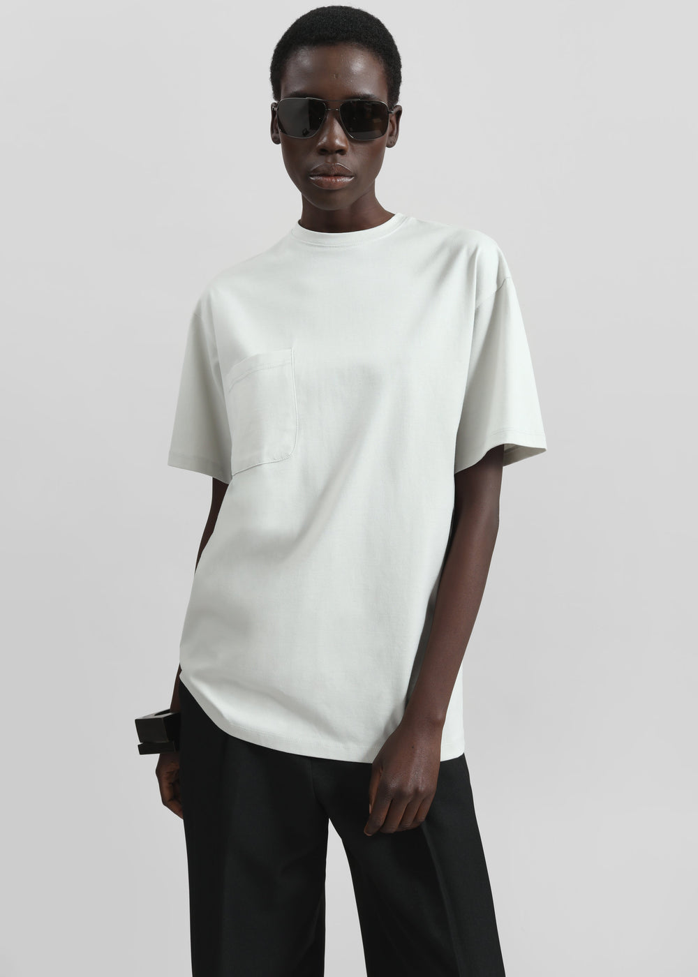 Yuri Oversized Tee - Light Grey