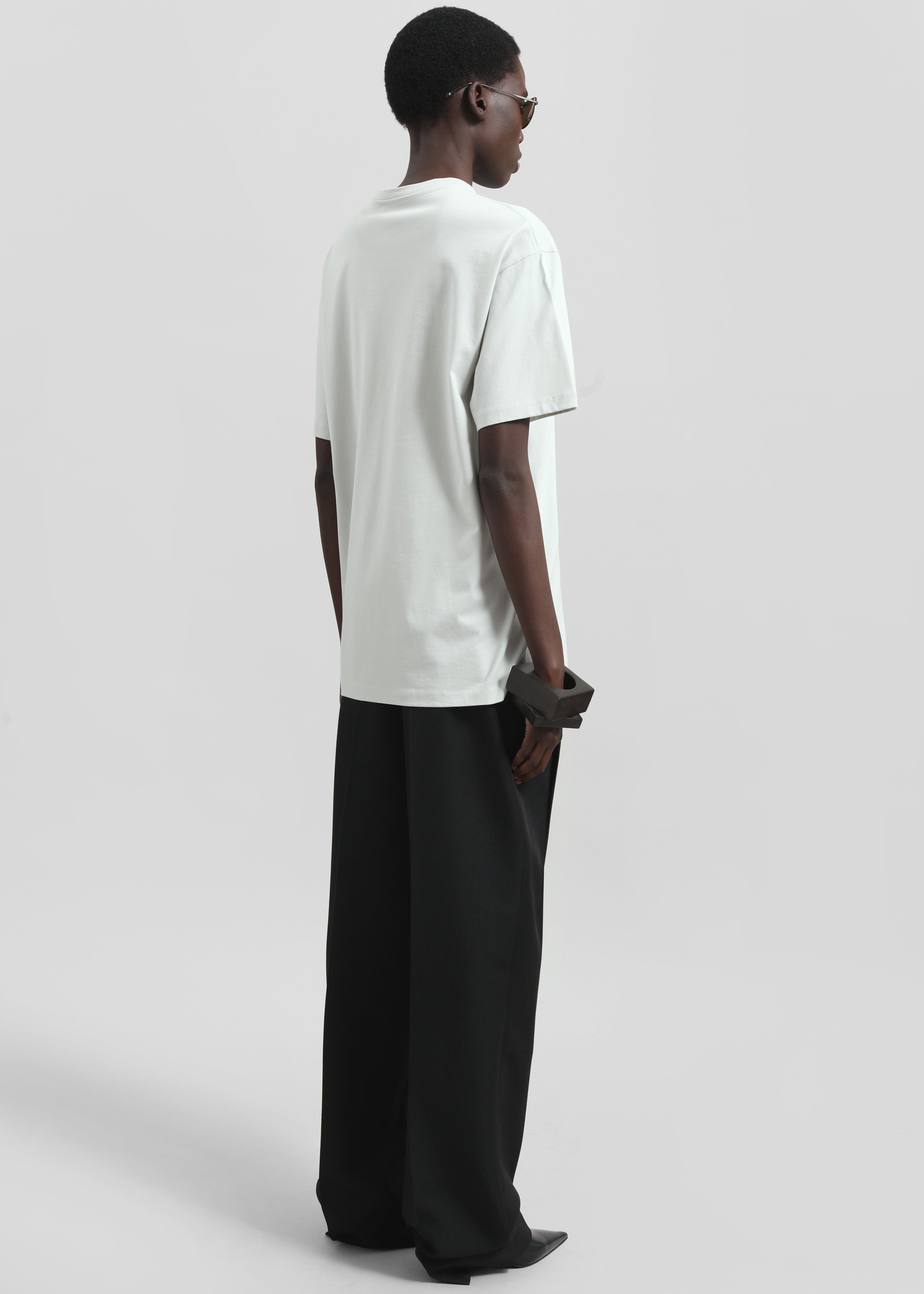 Yuri Oversized Tee - Light Grey - 4