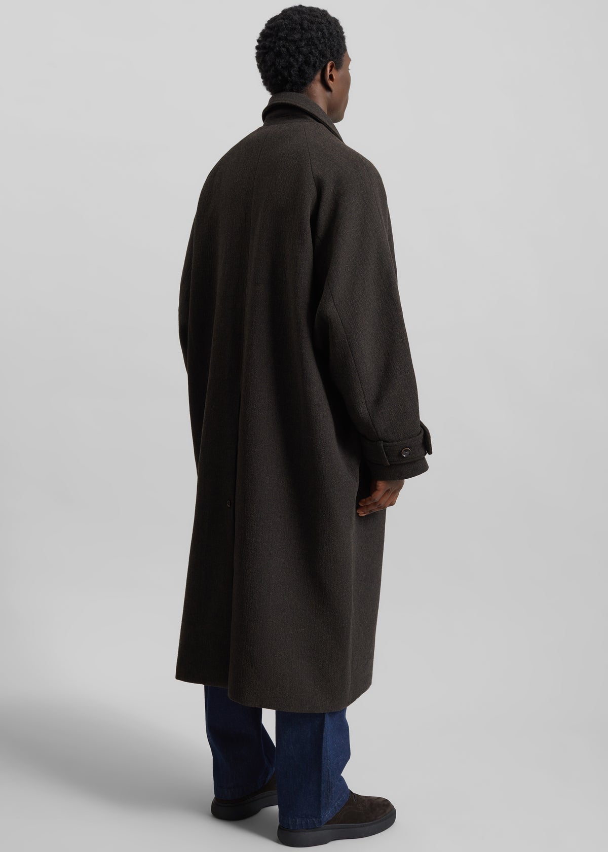 Zach Wool Blend Coat - Brown