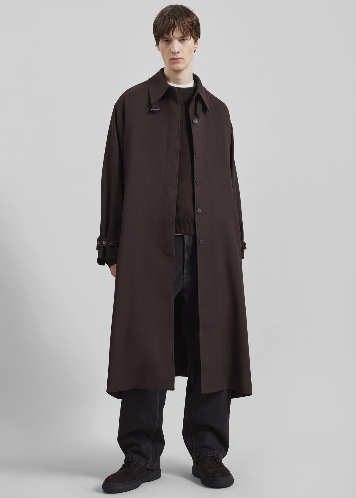 Zach Wool Blend Coat - Brown - 1